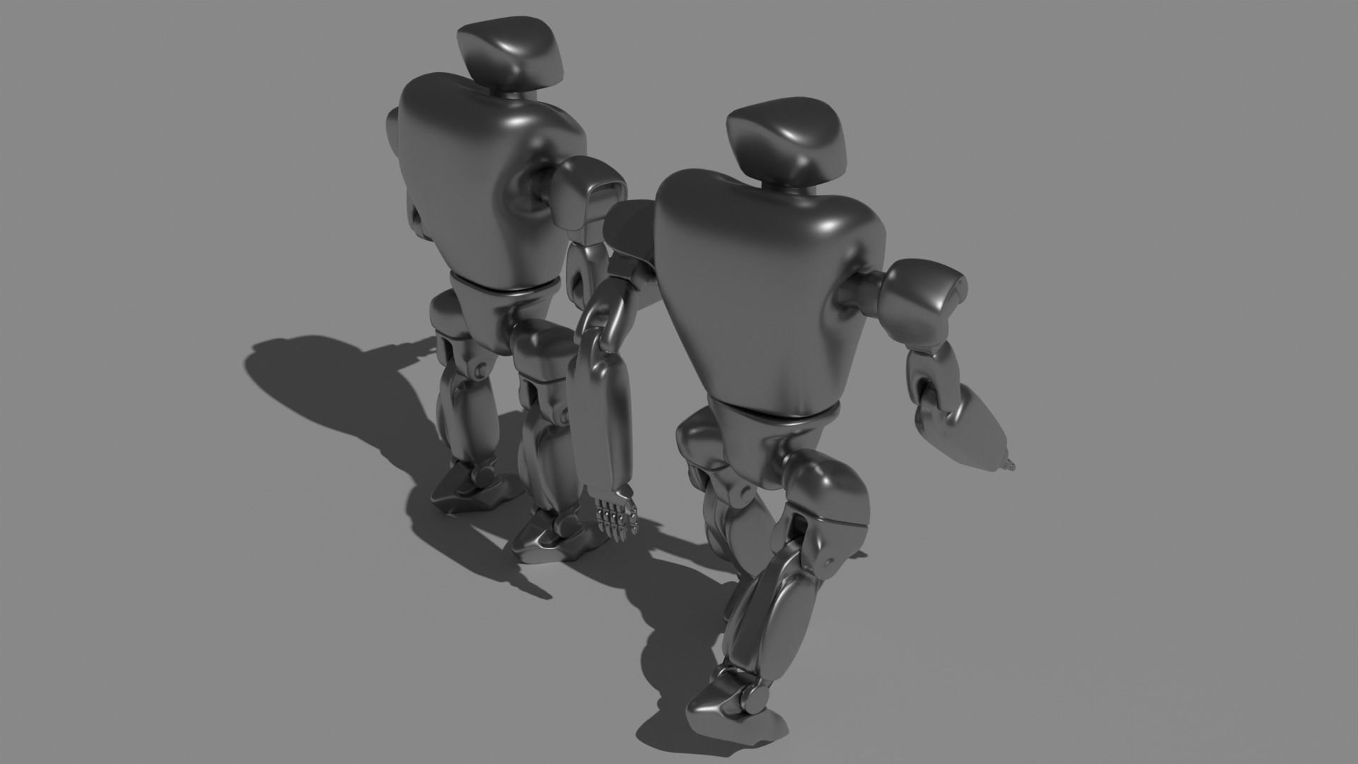 Simple Rigged Robot Low-poly 3D model_6