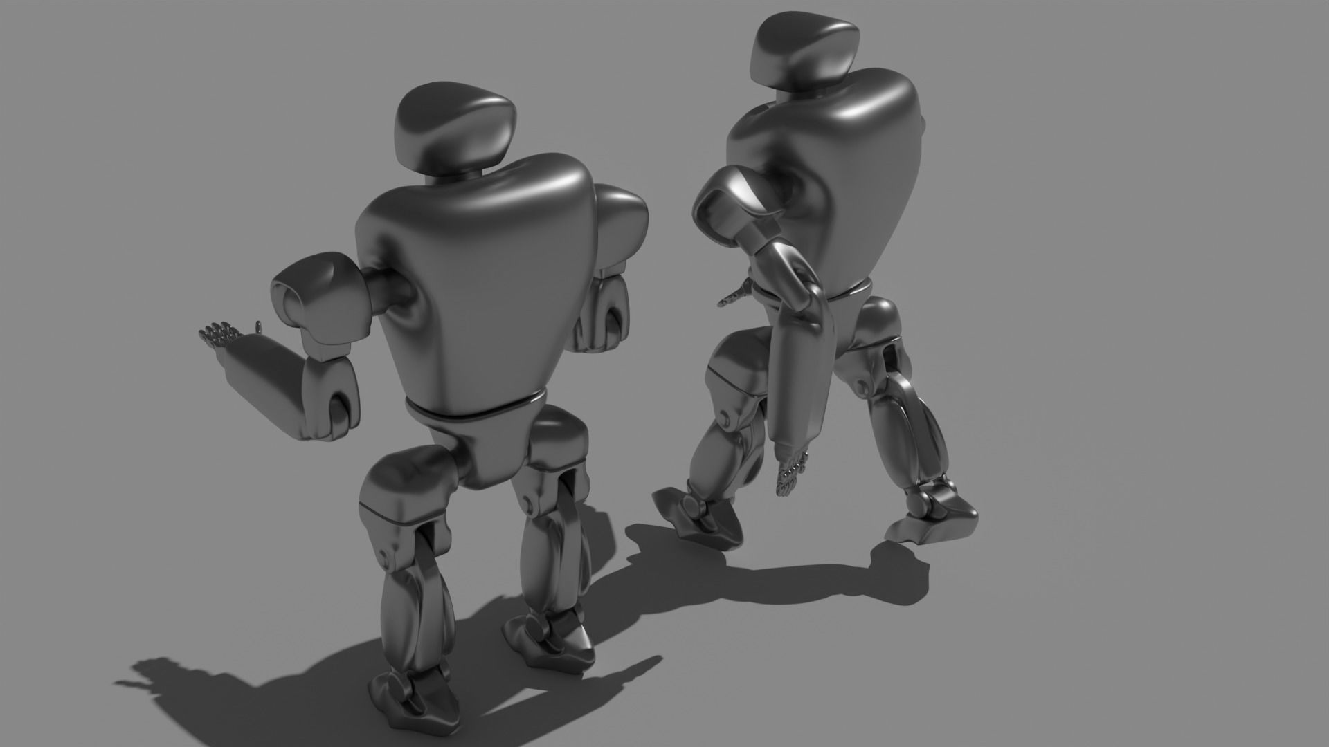 Simple Rigged Robot Low-poly 3D model_7