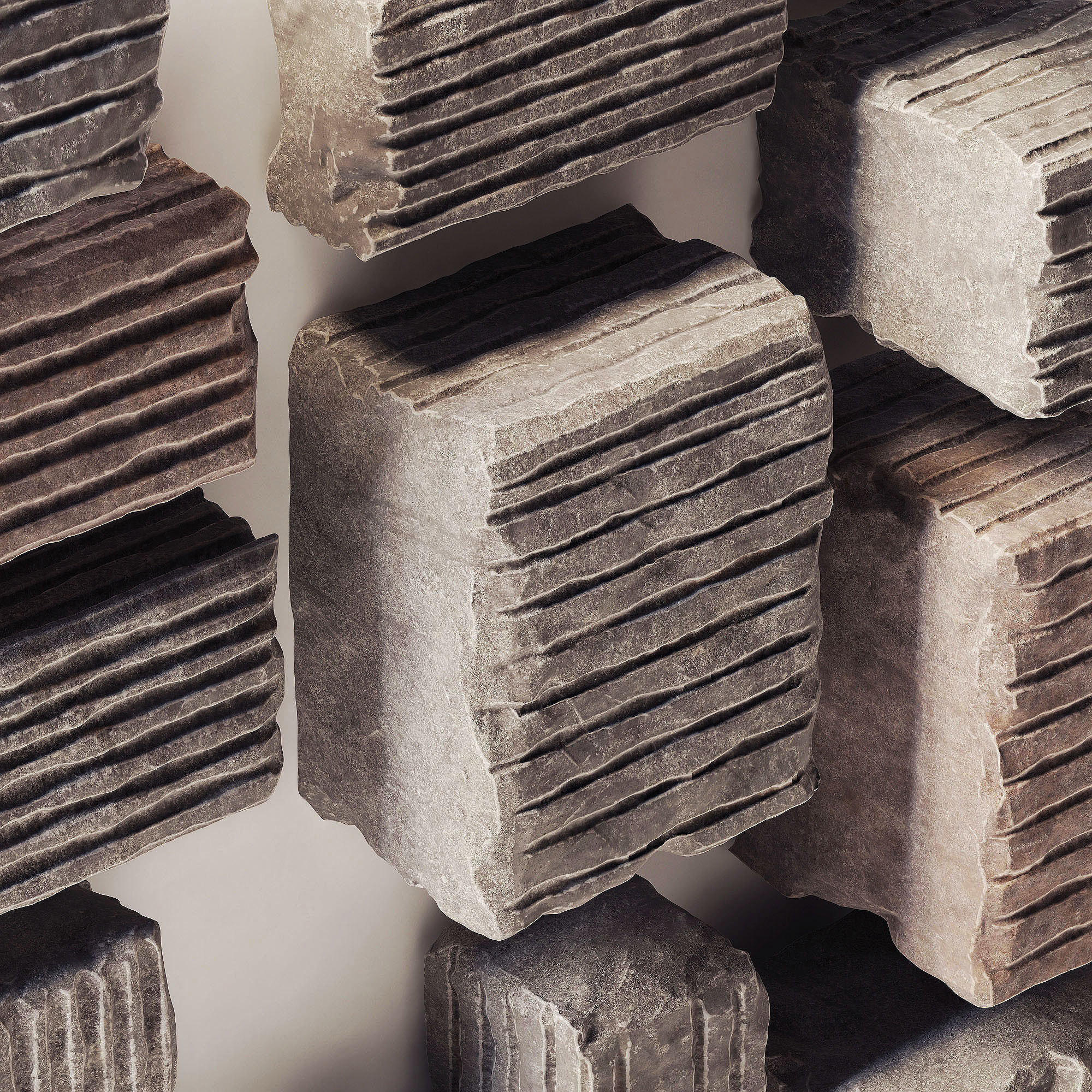 Slab decor hole facture n1 3D model_1