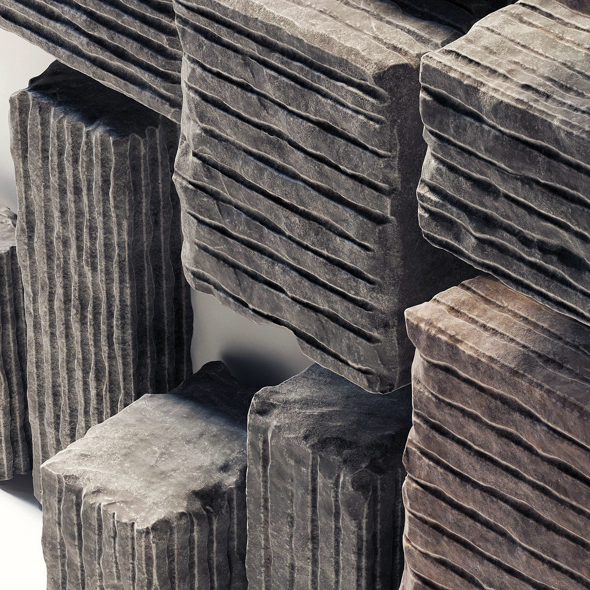 Slab decor hole facture n1 3D model_2