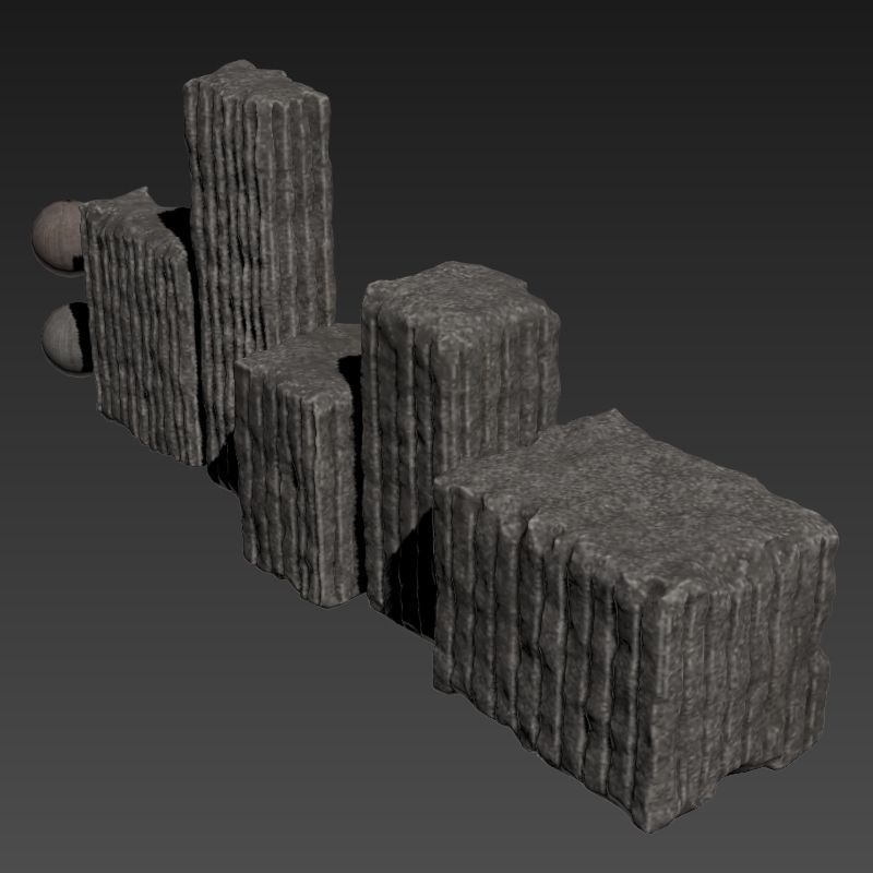 Slab decor hole facture n1 3D model_6