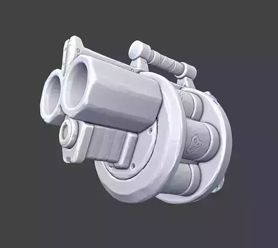 Stylized rocket launcher 3D print model