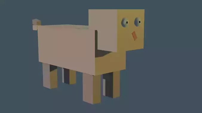 3Dpig box with eyes and ears
