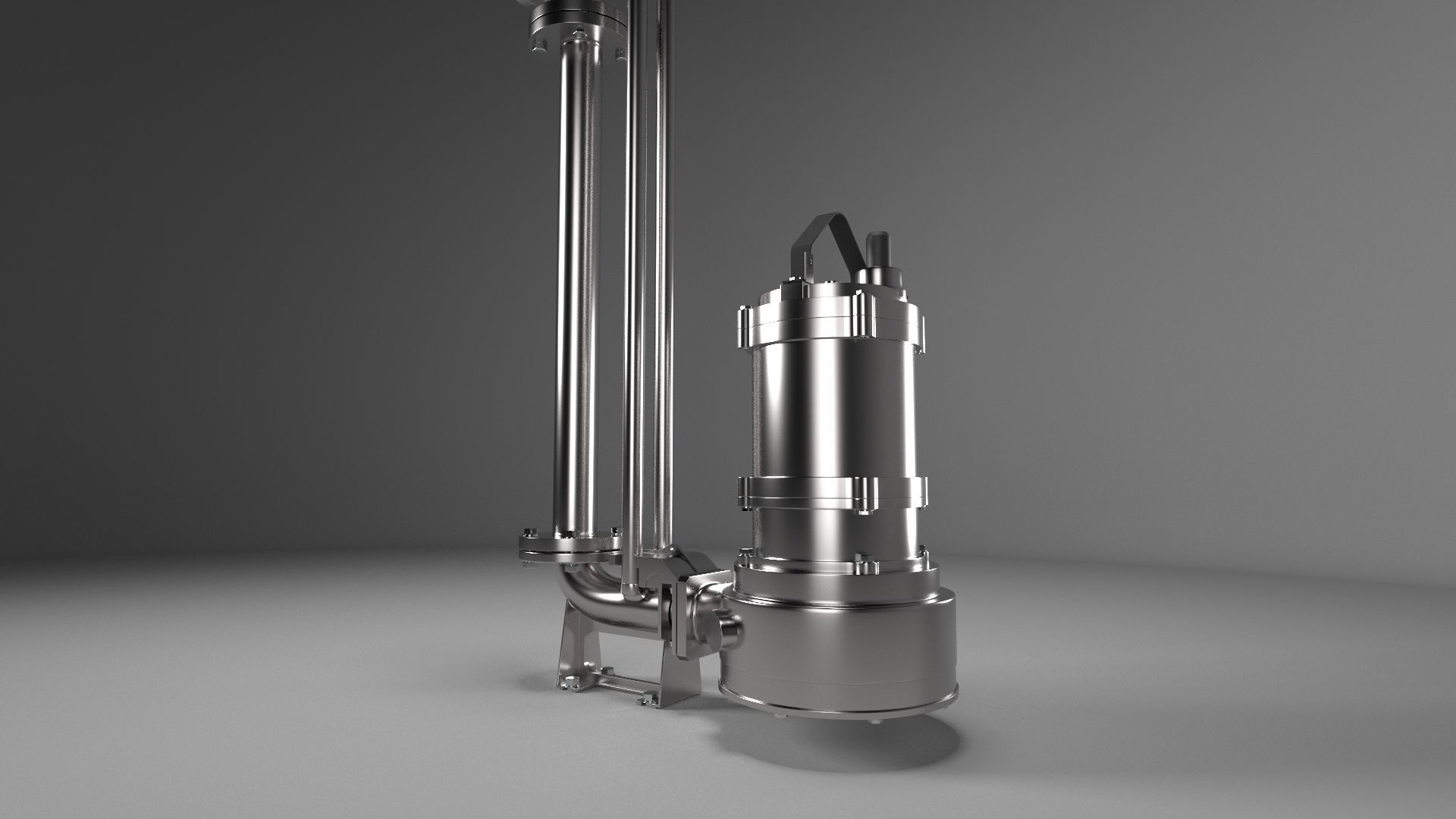 Sewage Pump 3D model_2