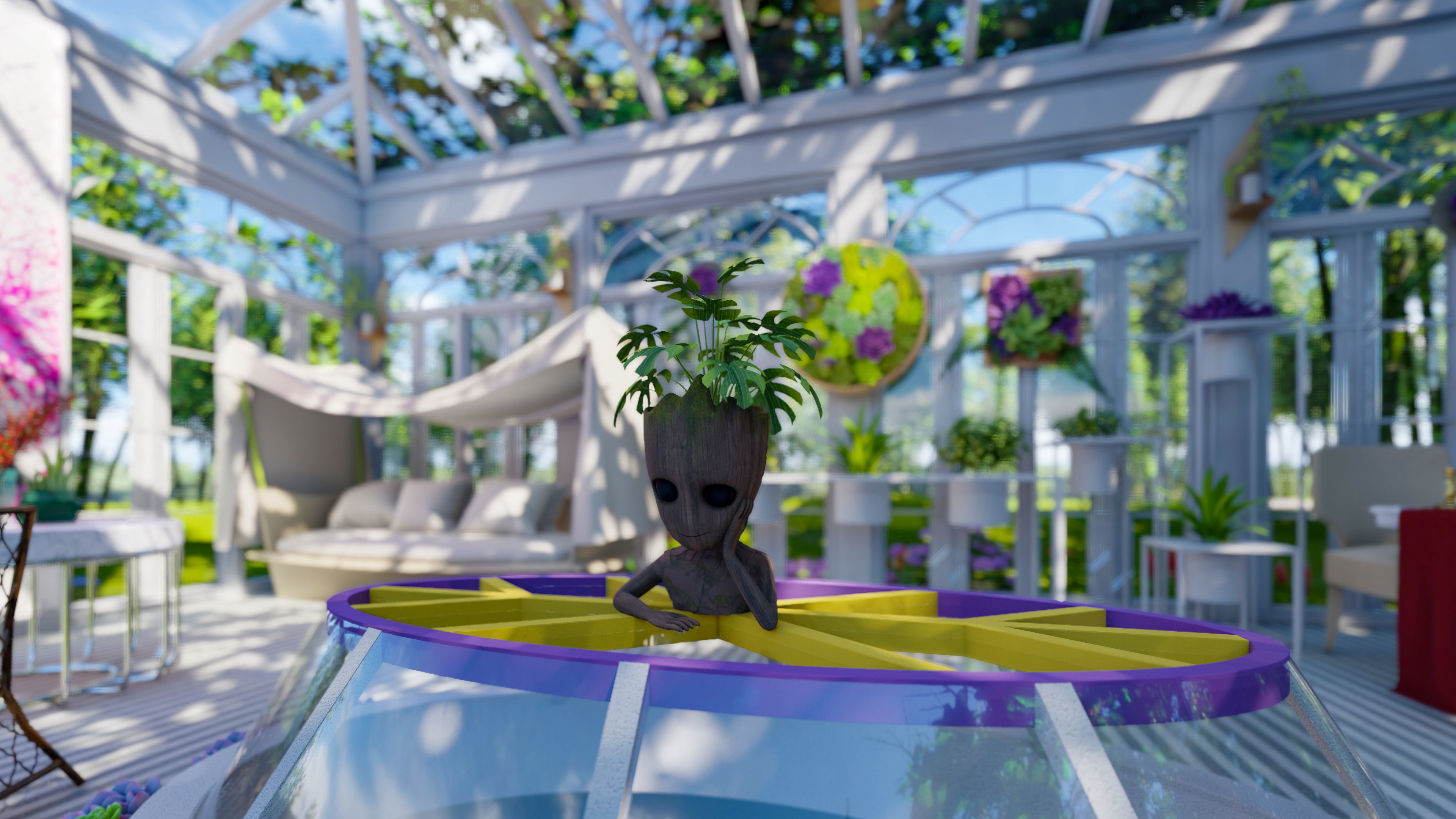 Modern Outdoor Coffee Shop  3D model_5