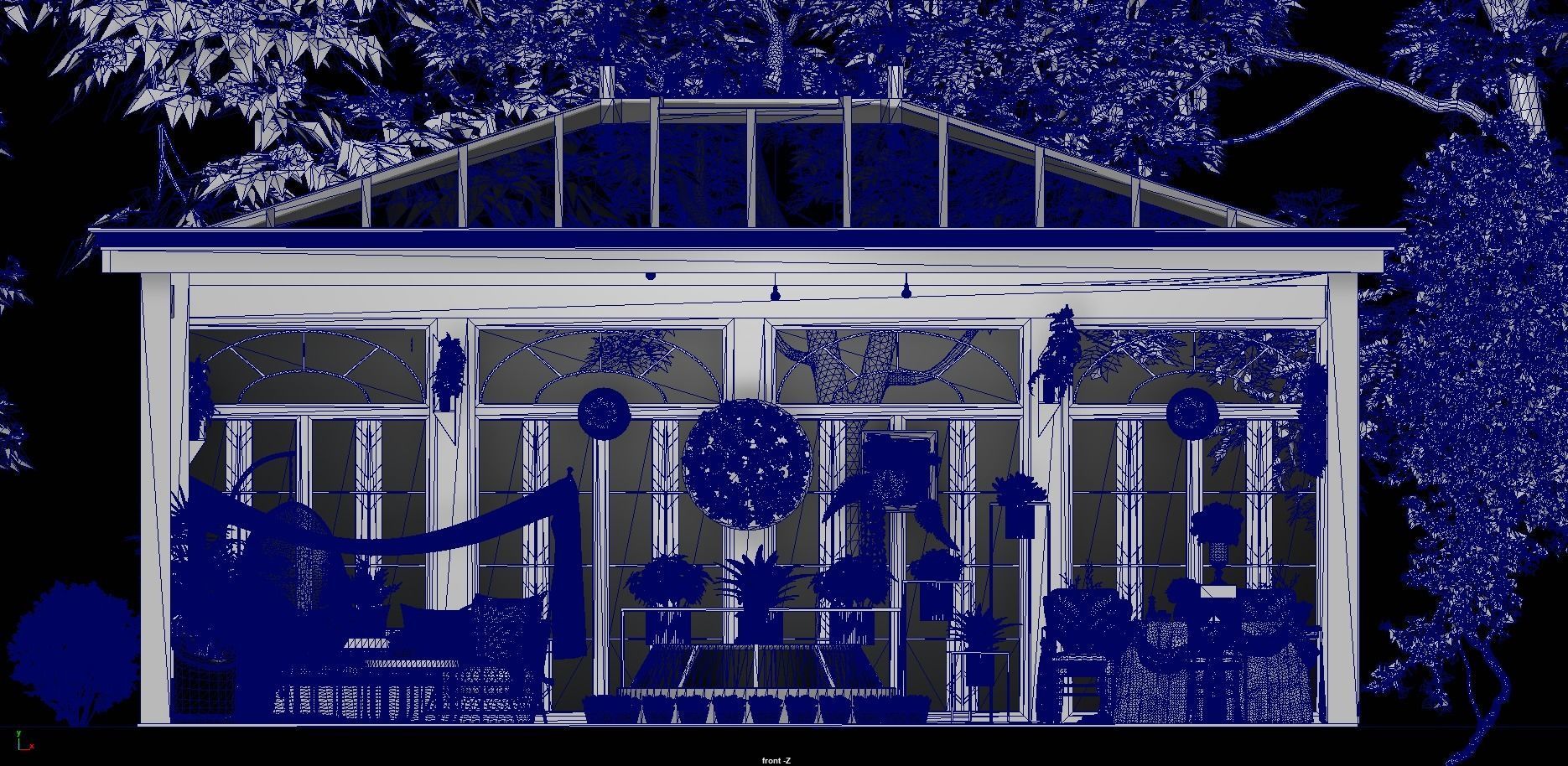 Modern Outdoor Coffee Shop  3D model_7