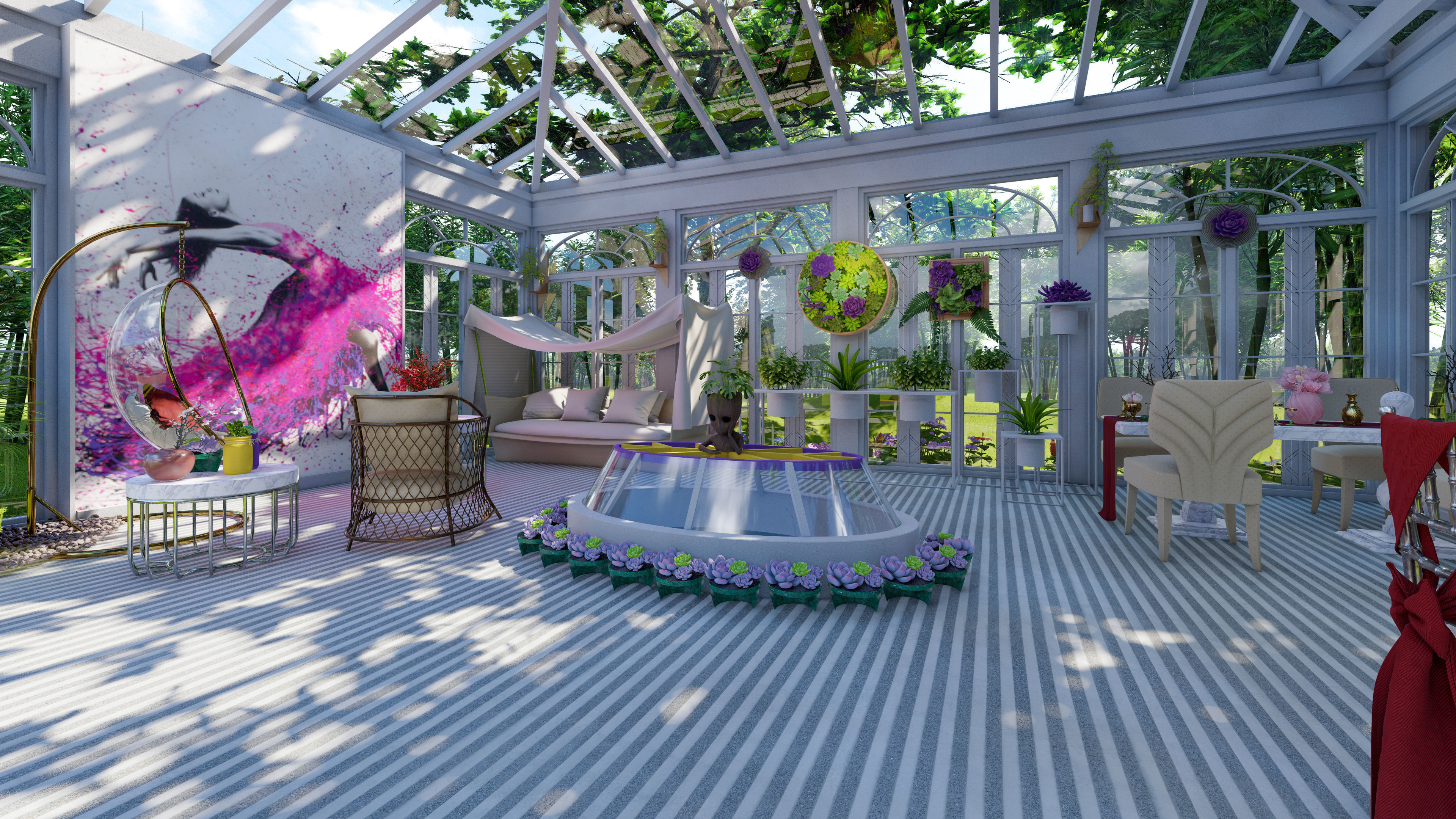 Modern Outdoor Coffee Shop  3D model_3