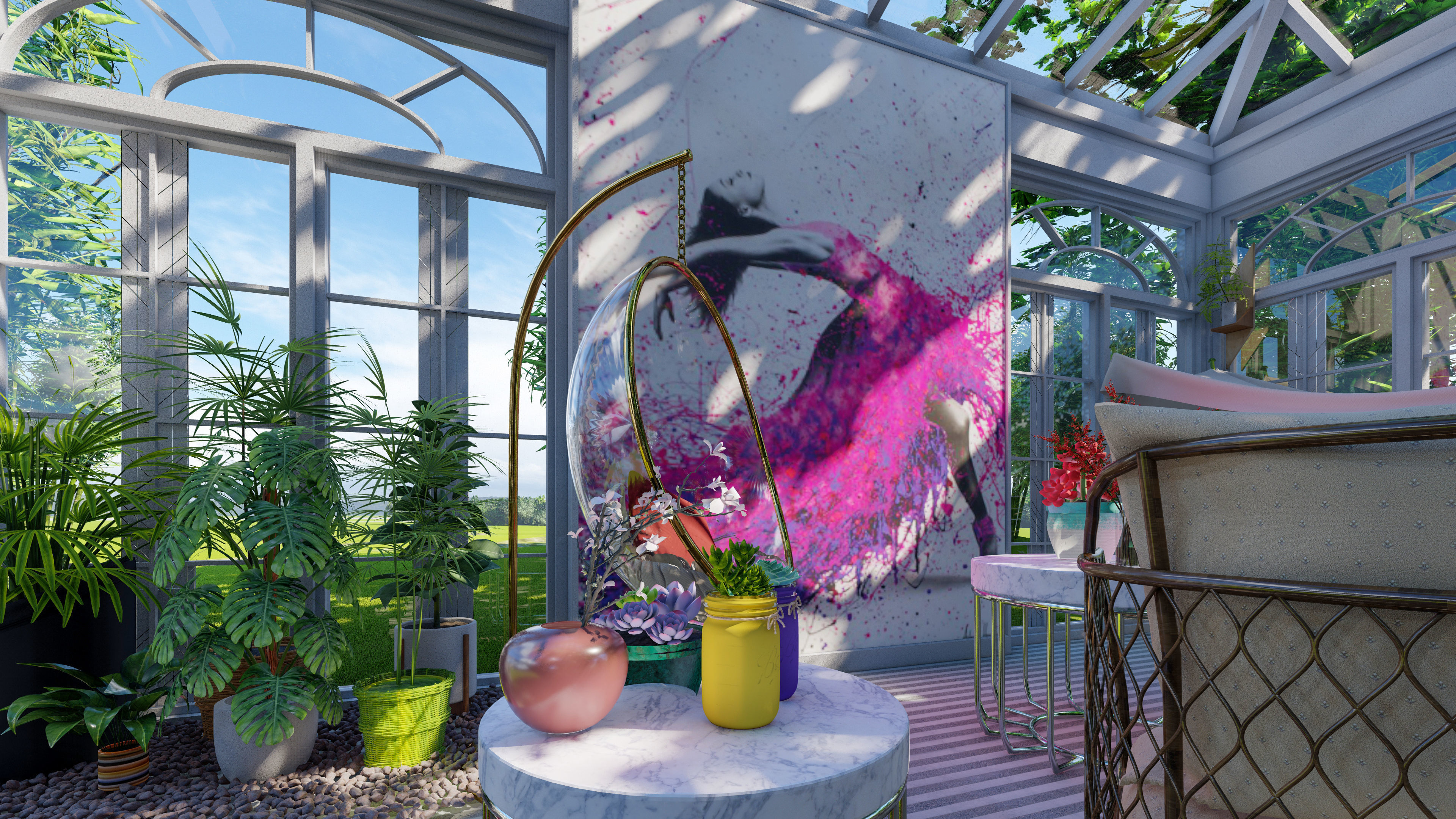 Modern Outdoor Coffee Shop  3D model_4