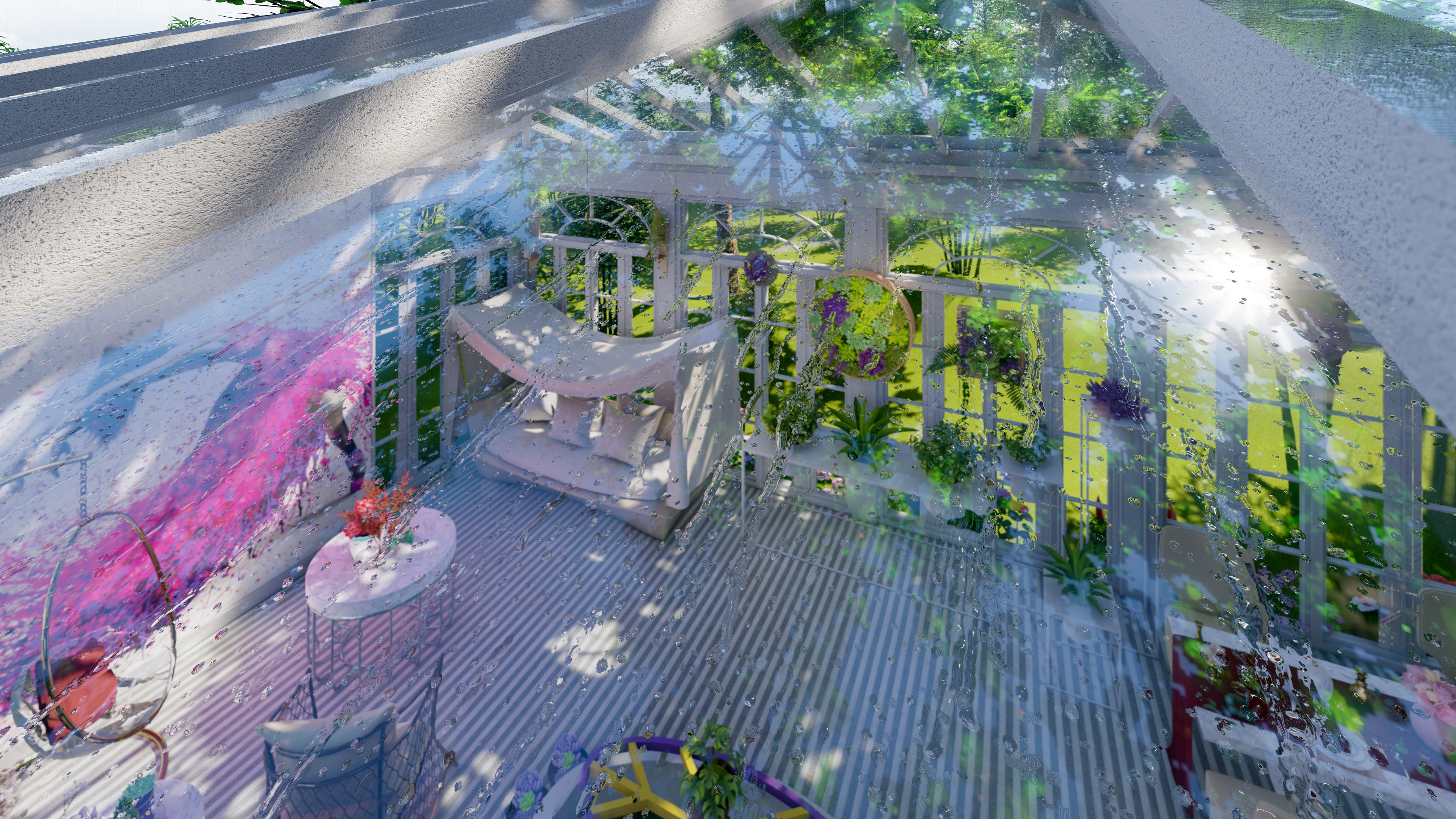 Modern Outdoor Coffee Shop  3D model_2