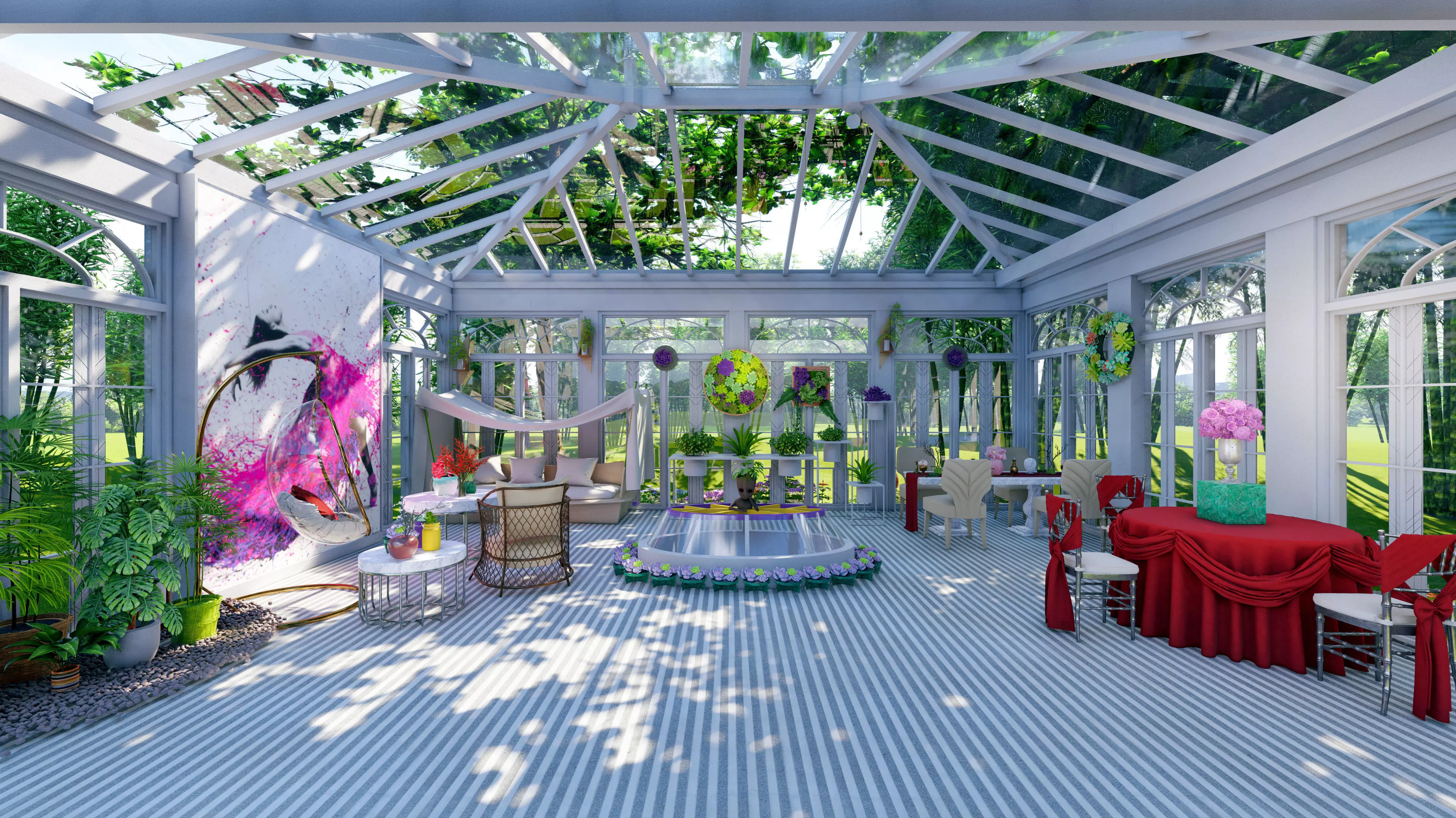 Modern Outdoor Coffee Shop  3D model_0