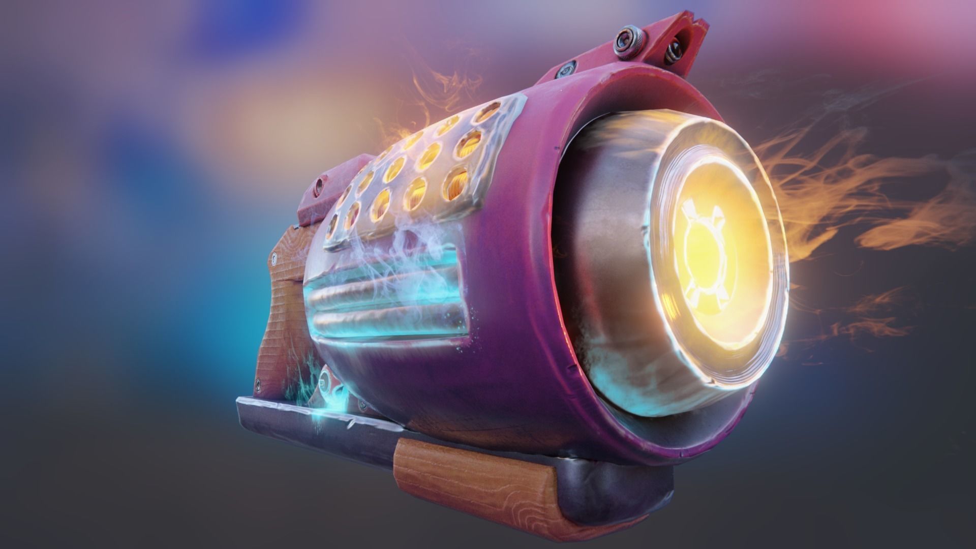 Stylized Blaster Low-poly 3D model_2