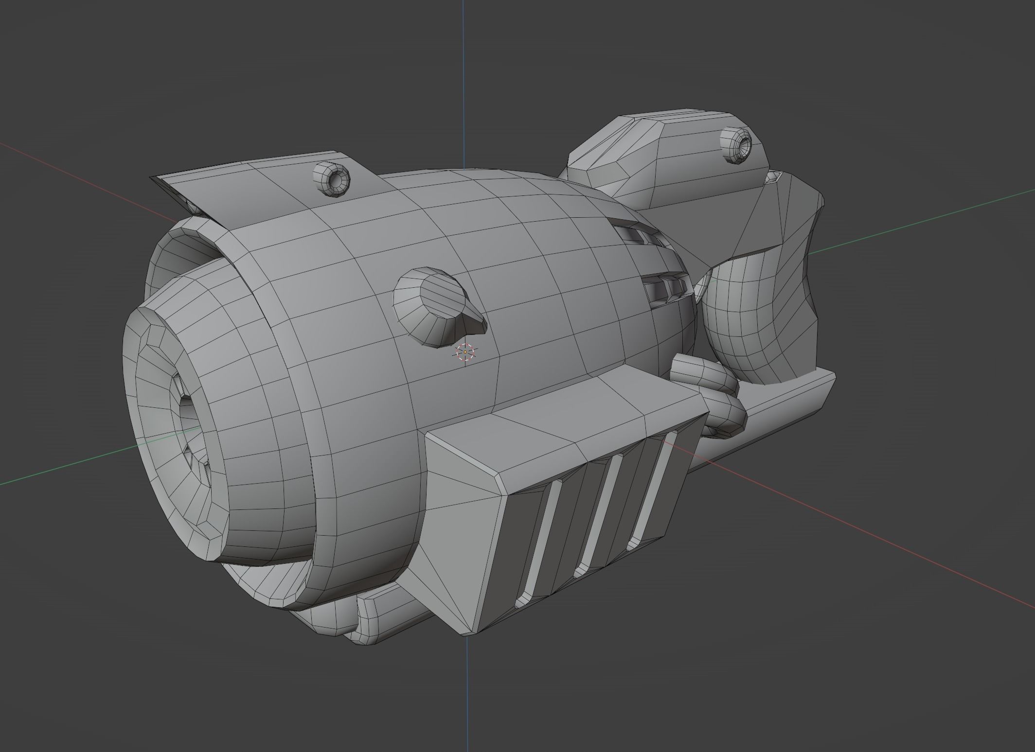 Stylized Blaster Low-poly 3D model_4