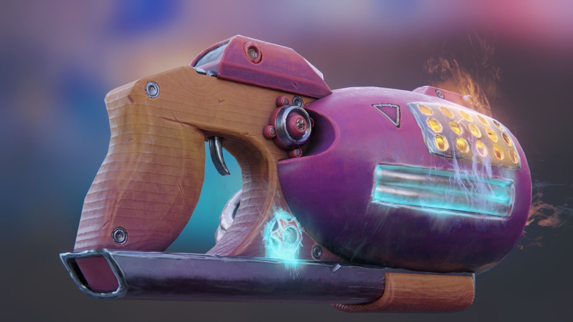 Stylized Blaster Low-poly 3D model_1