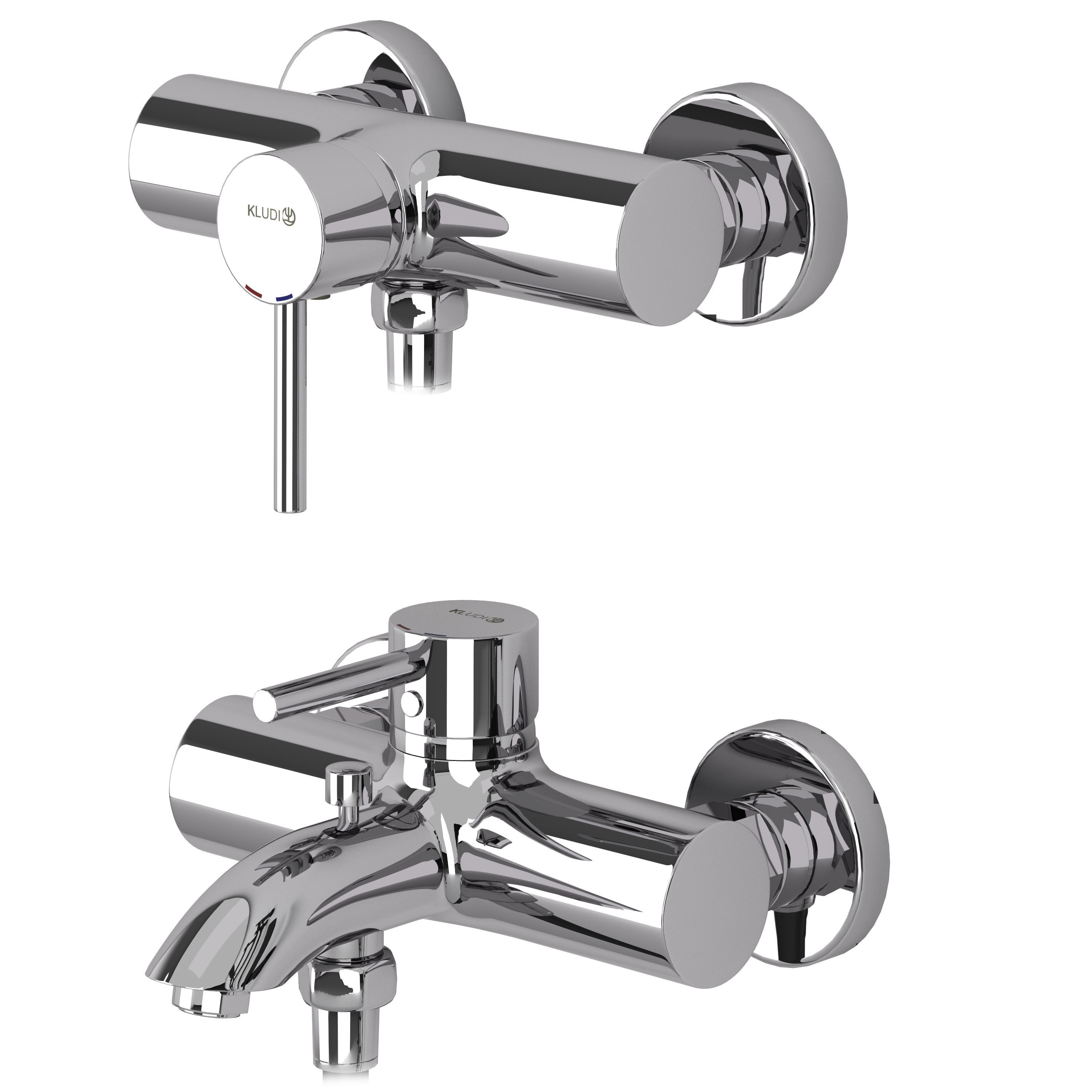 Kludi set 2 Bozz with adjustable watering can 3D model_8