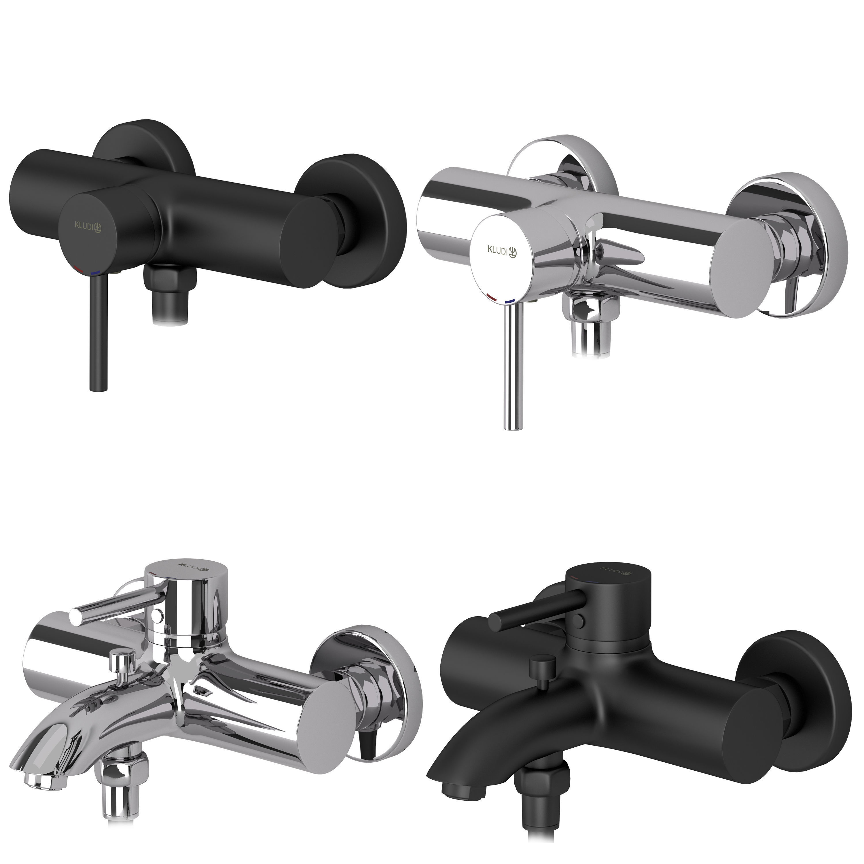 Kludi set 2 Bozz with adjustable watering can 3D model_9