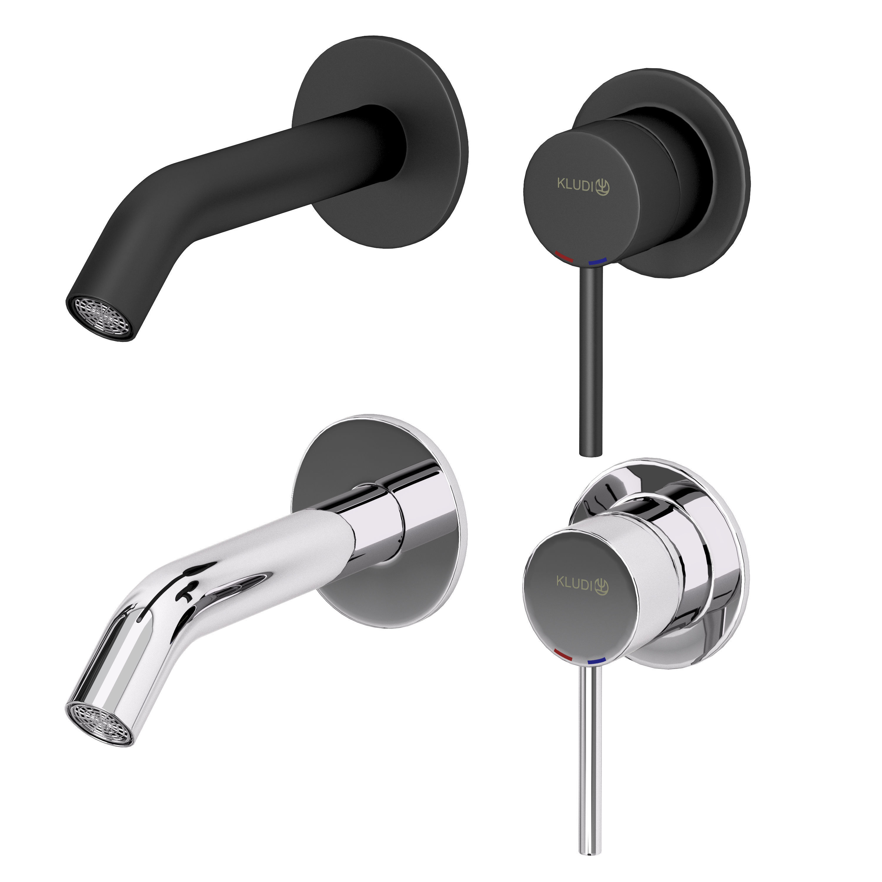 Kludi set 2 Bozz with adjustable watering can 3D model_4