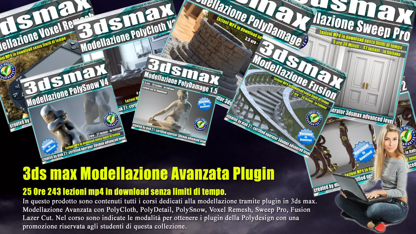 3ds max Modellazione Avanzata Plugin Tutorial MP4 3D Model Collection_0