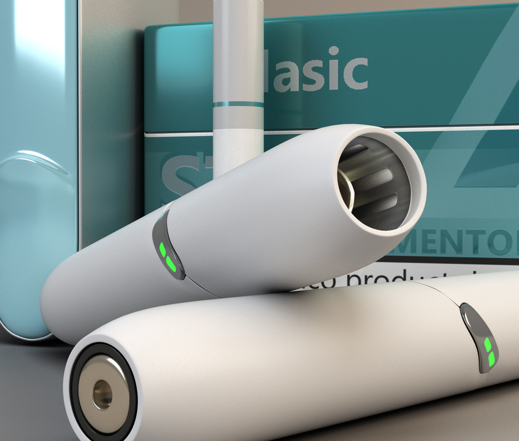 IQOS electronic cigarett Low-poly 3D model_5