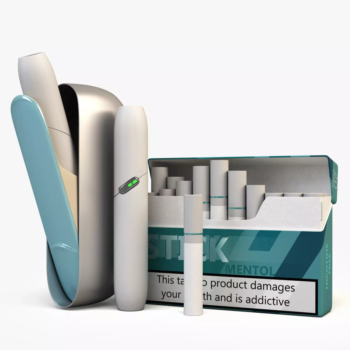 IQOS electronic cigarett Low-poly 3D model_0