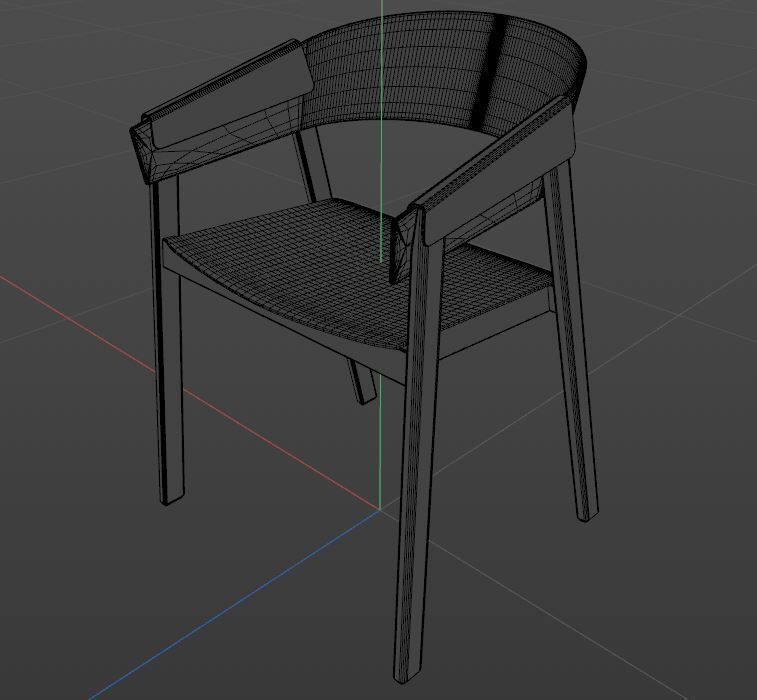 Bedroom interior design - sea view 3D model_15