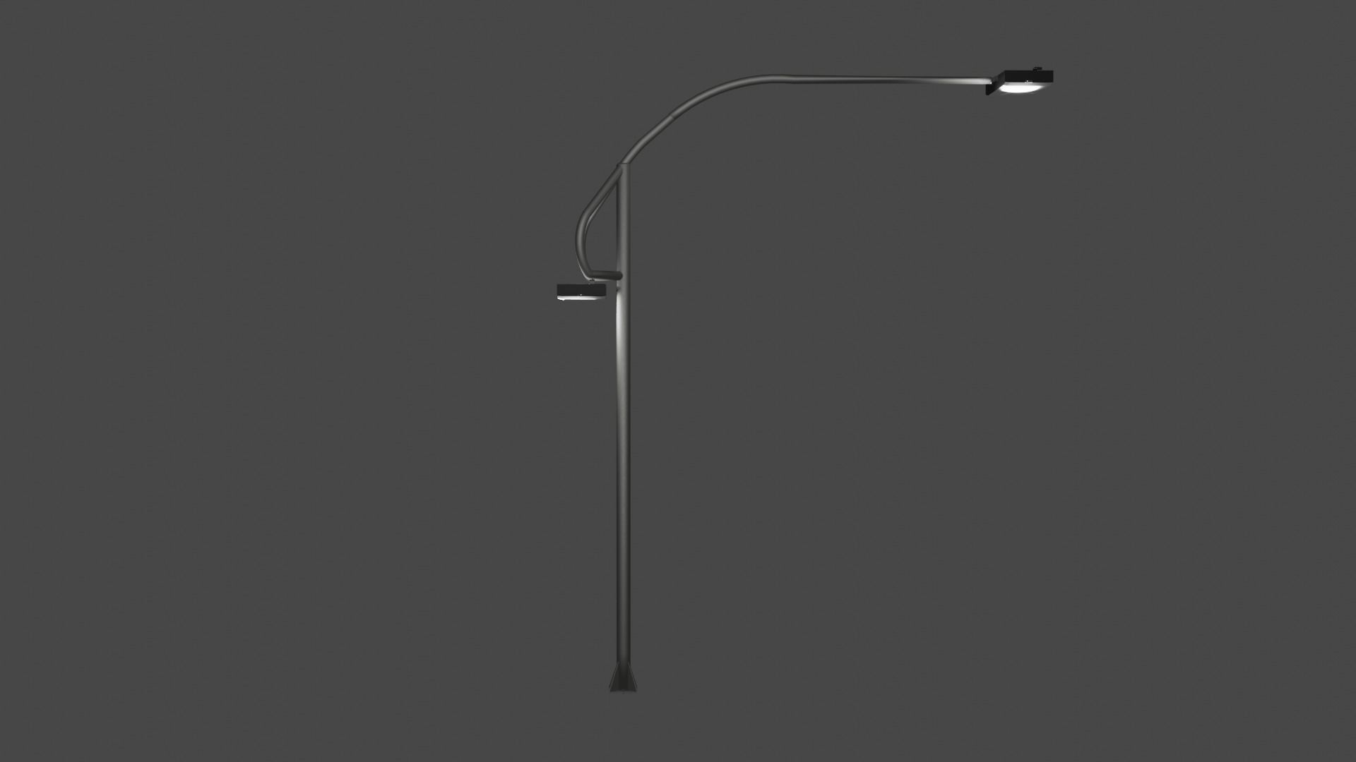 Street Light - Poste de Iluminacao Publica 3D model_1
