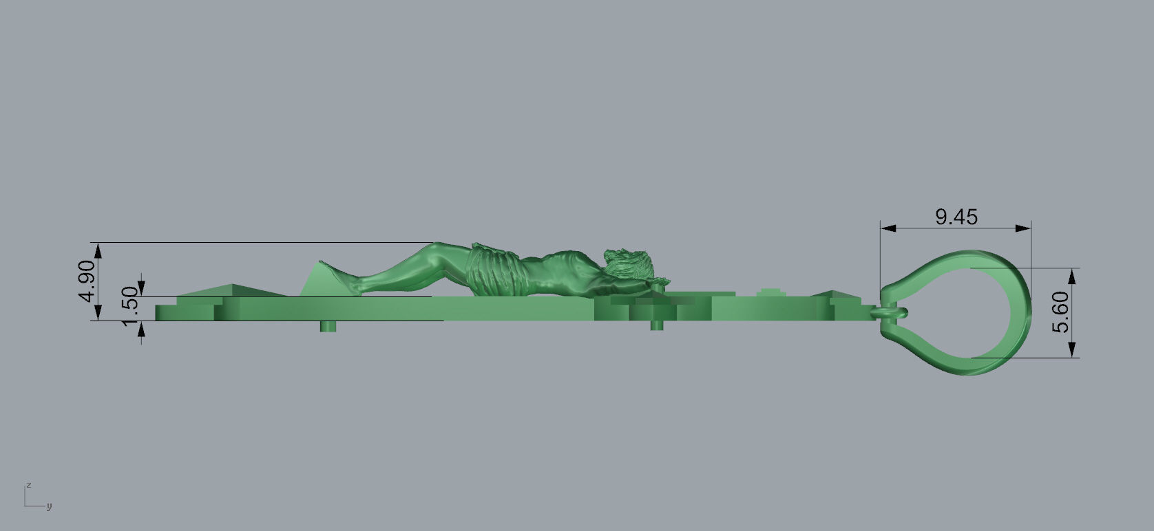 Jesus cross 1936 3D print model_2