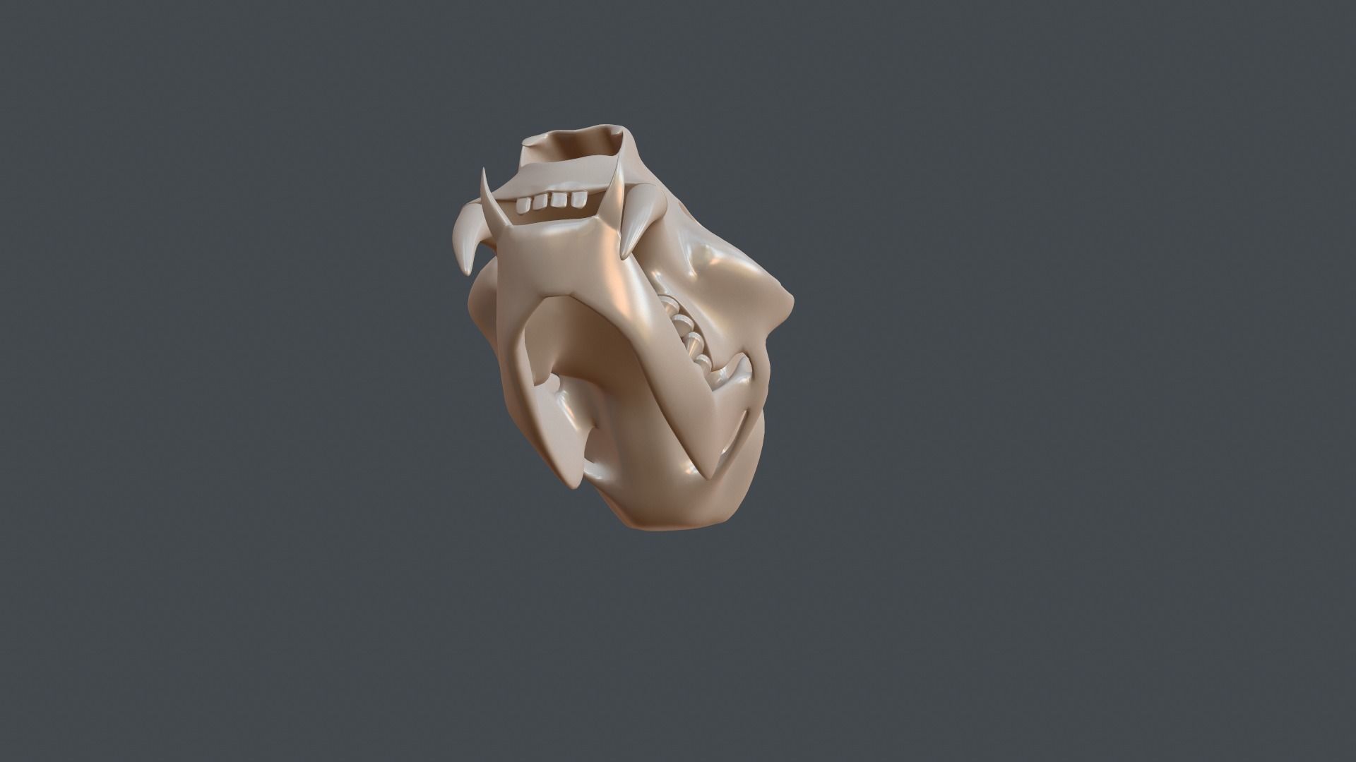 Stylized 3D model of a cat skull model 3D print model_10