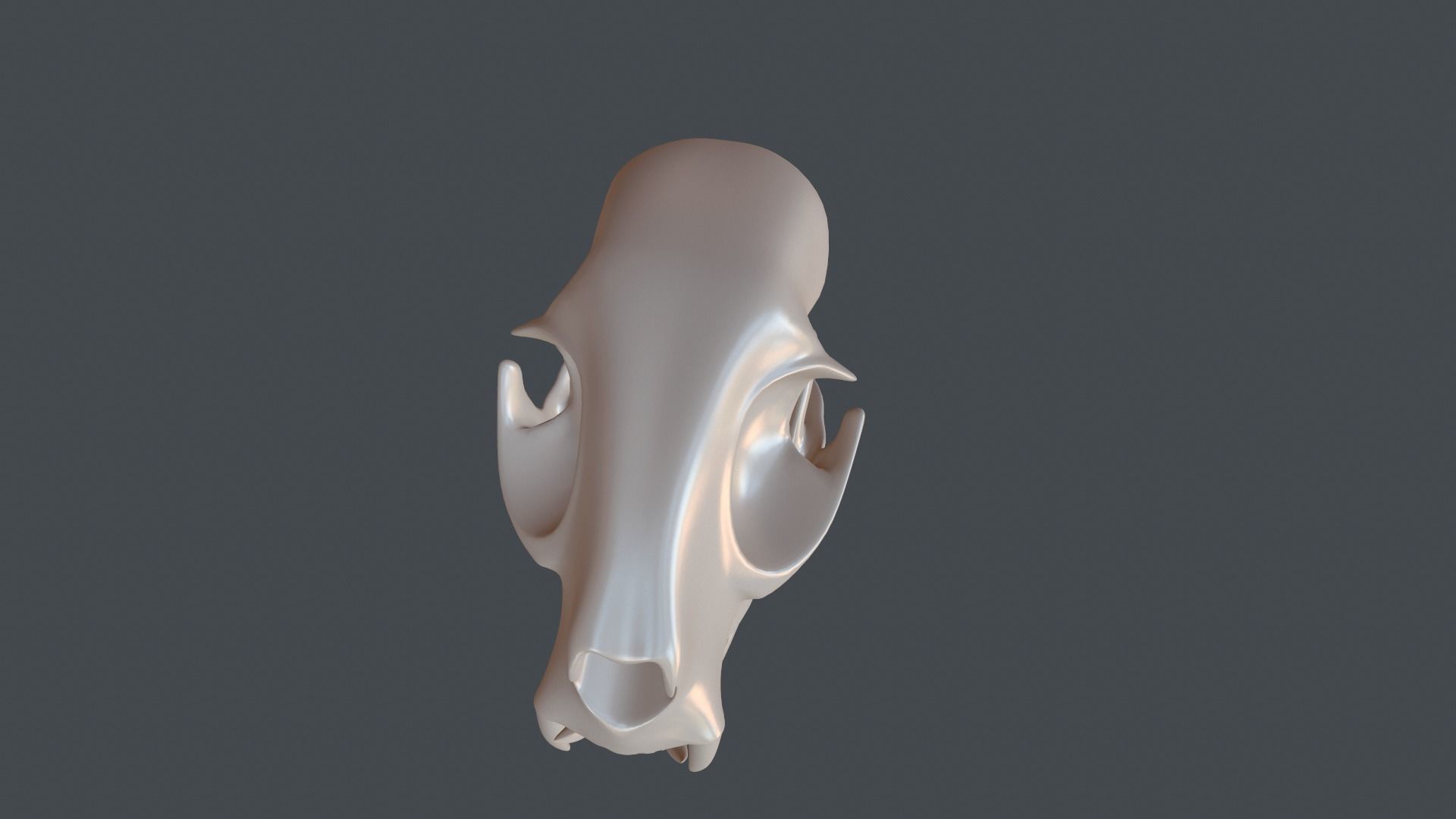 Stylized 3D model of a cat skull model 3D print model_11