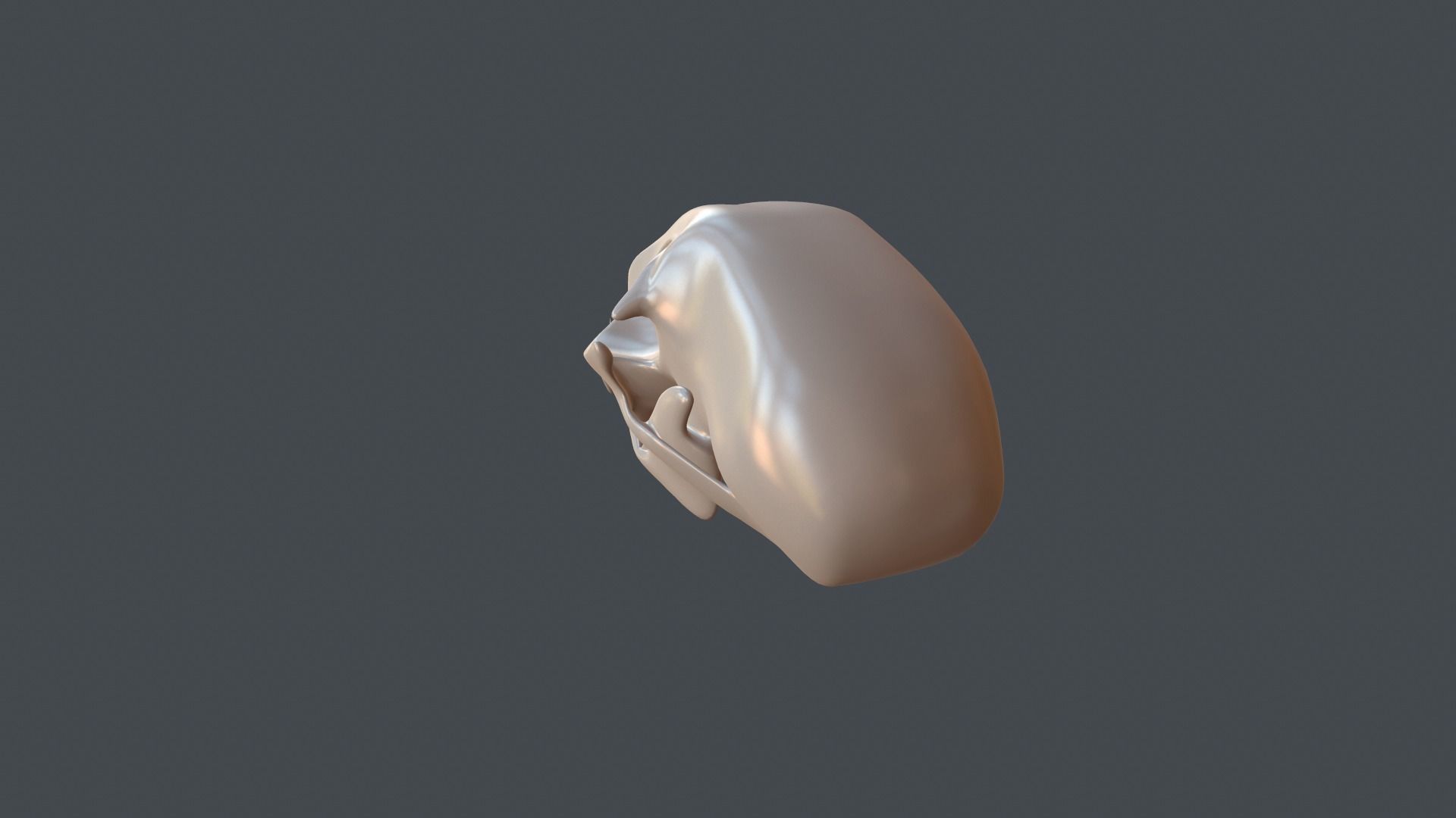 Stylized 3D model of a cat skull model 3D print model_6