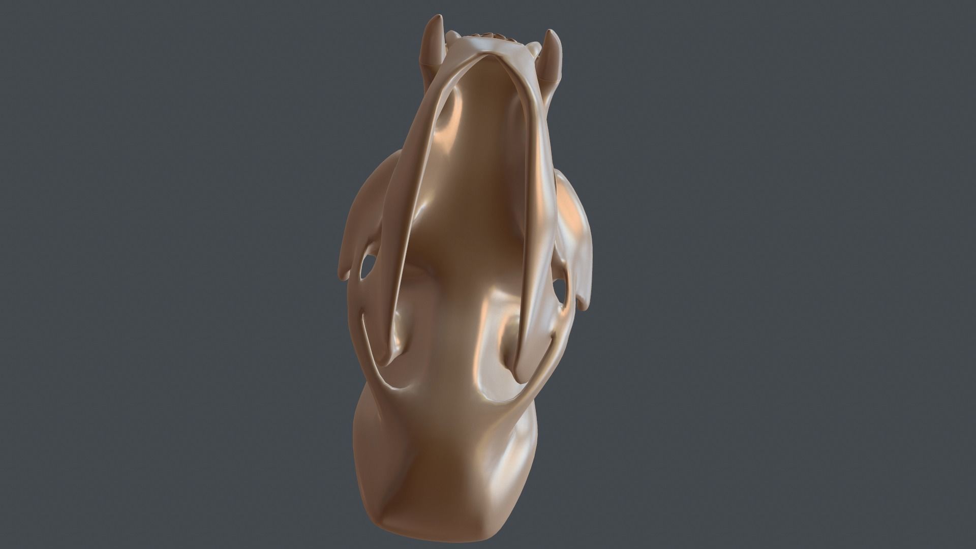 Stylized 3D model of a cat skull model 3D print model_16