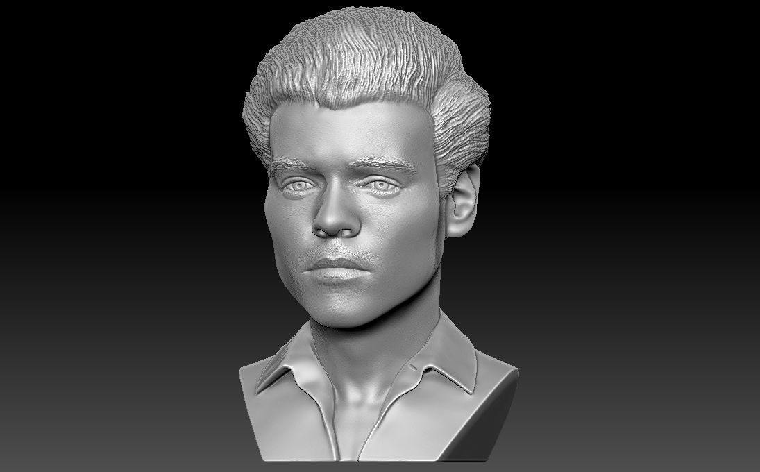 Harry Styles bust 3D printing ready stl obj formats 3D print model_6