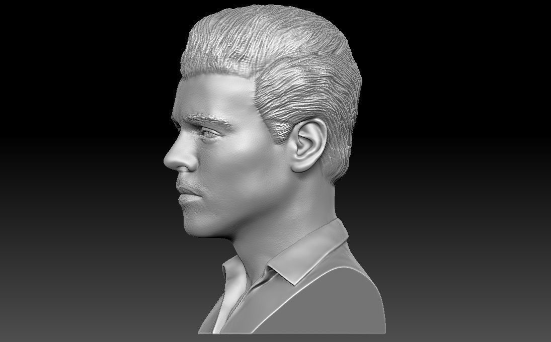 Harry Styles bust 3D printing ready stl obj formats 3D print model_8