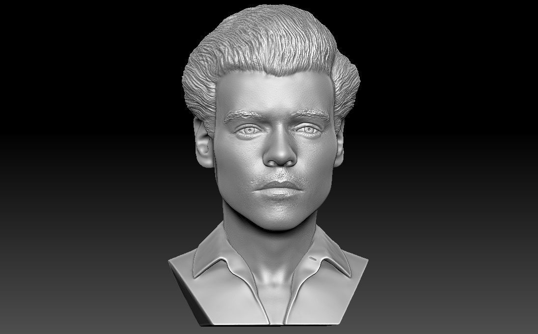 Harry Styles bust 3D printing ready stl obj formats 3D print model_17