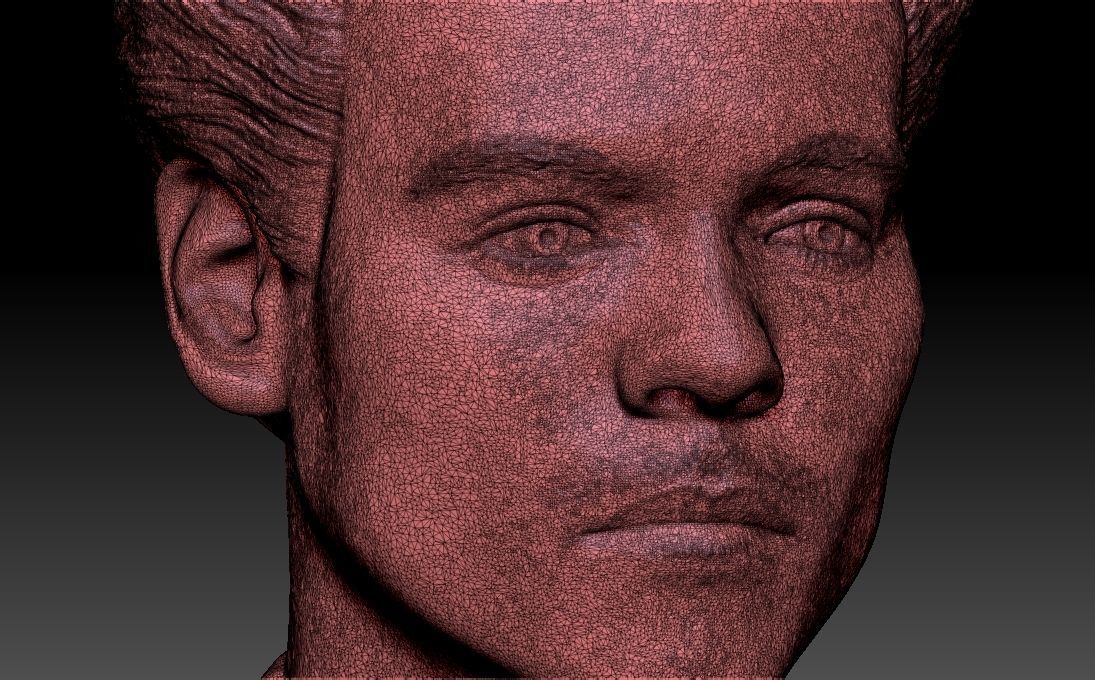 Harry Styles bust 3D printing ready stl obj formats 3D print model_32