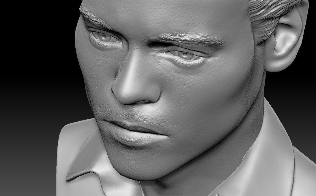 Harry Styles bust 3D printing ready stl obj formats 3D print model_29