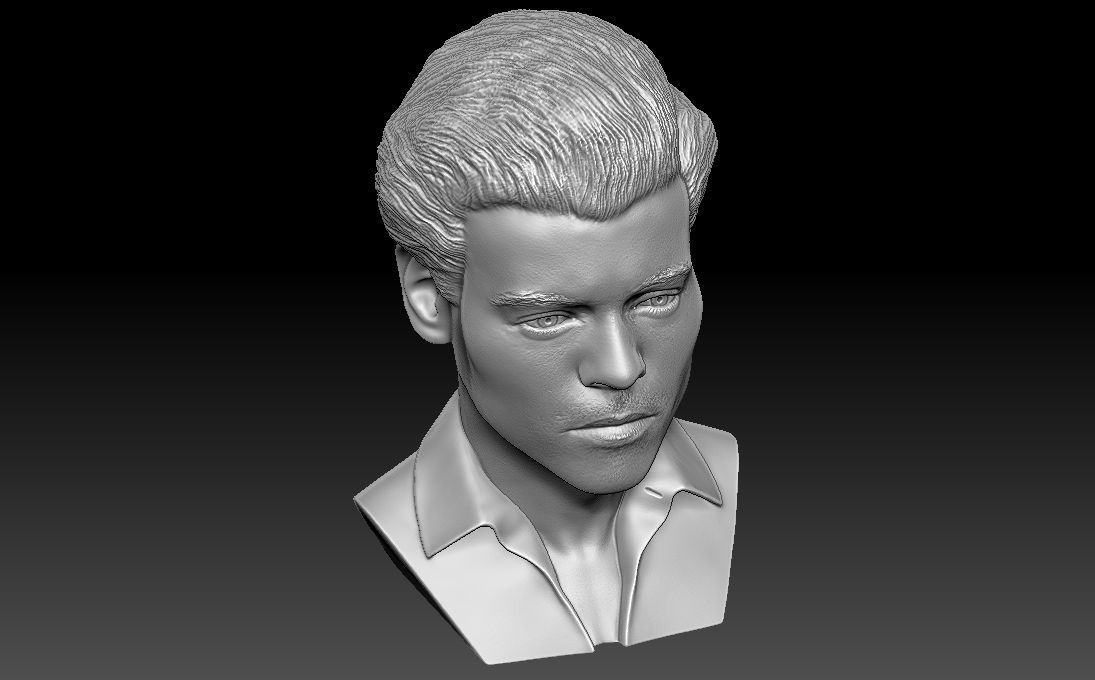 Harry Styles bust 3D printing ready stl obj formats 3D print model_22
