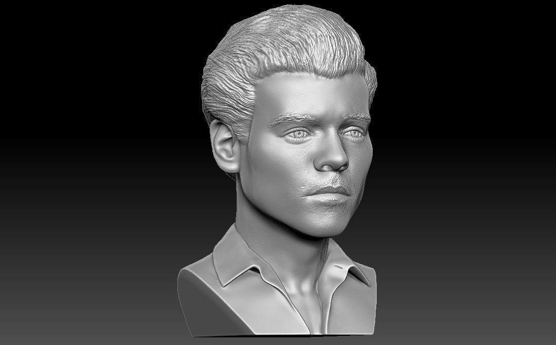 Harry Styles bust 3D printing ready stl obj formats 3D print model_15