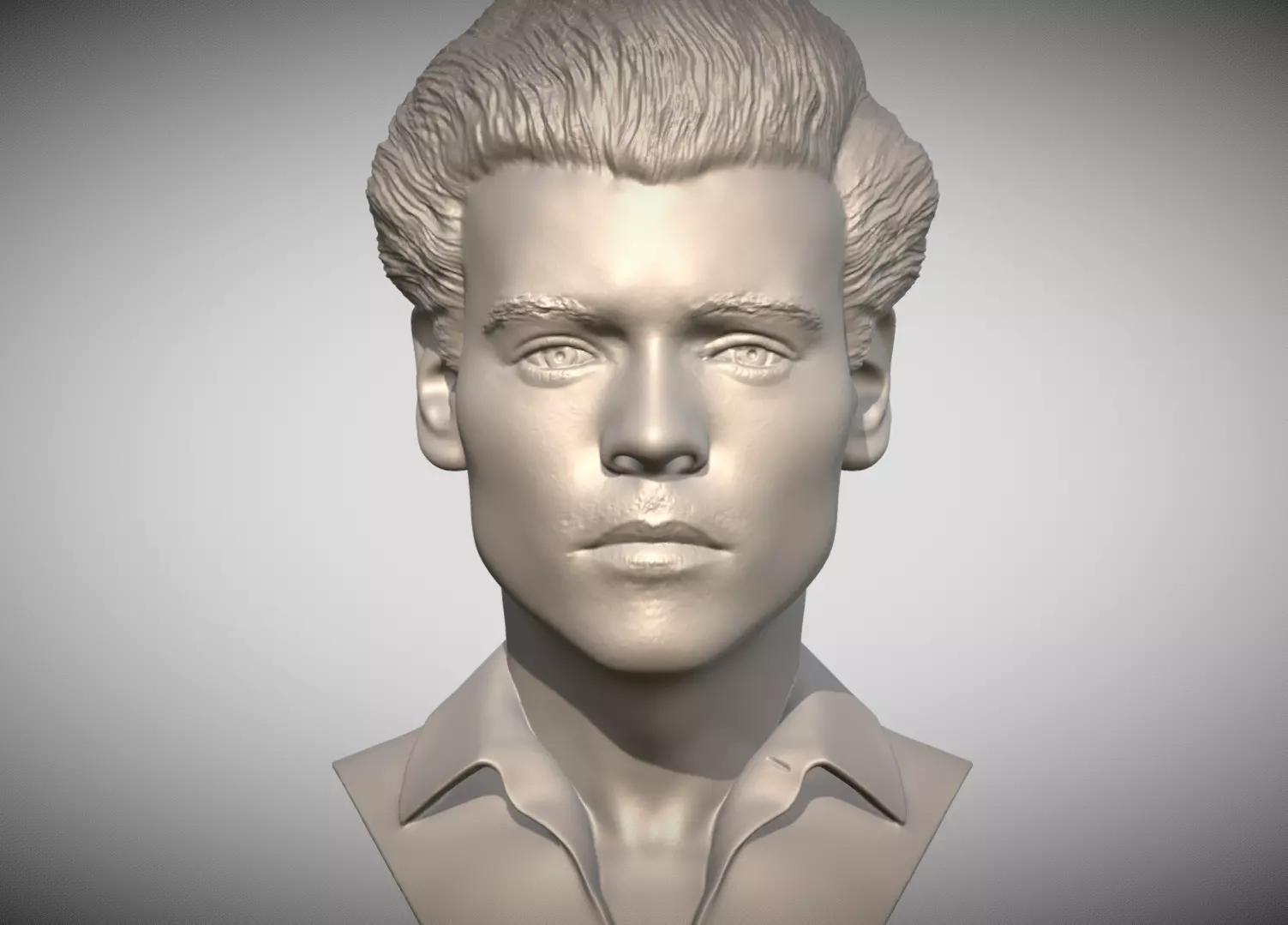 Harry Styles bust 3D printing ready stl obj formats 3D print model_0