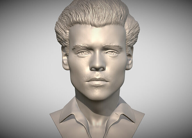Harry Styles bust 3D printing ready stl obj formats 3D print model