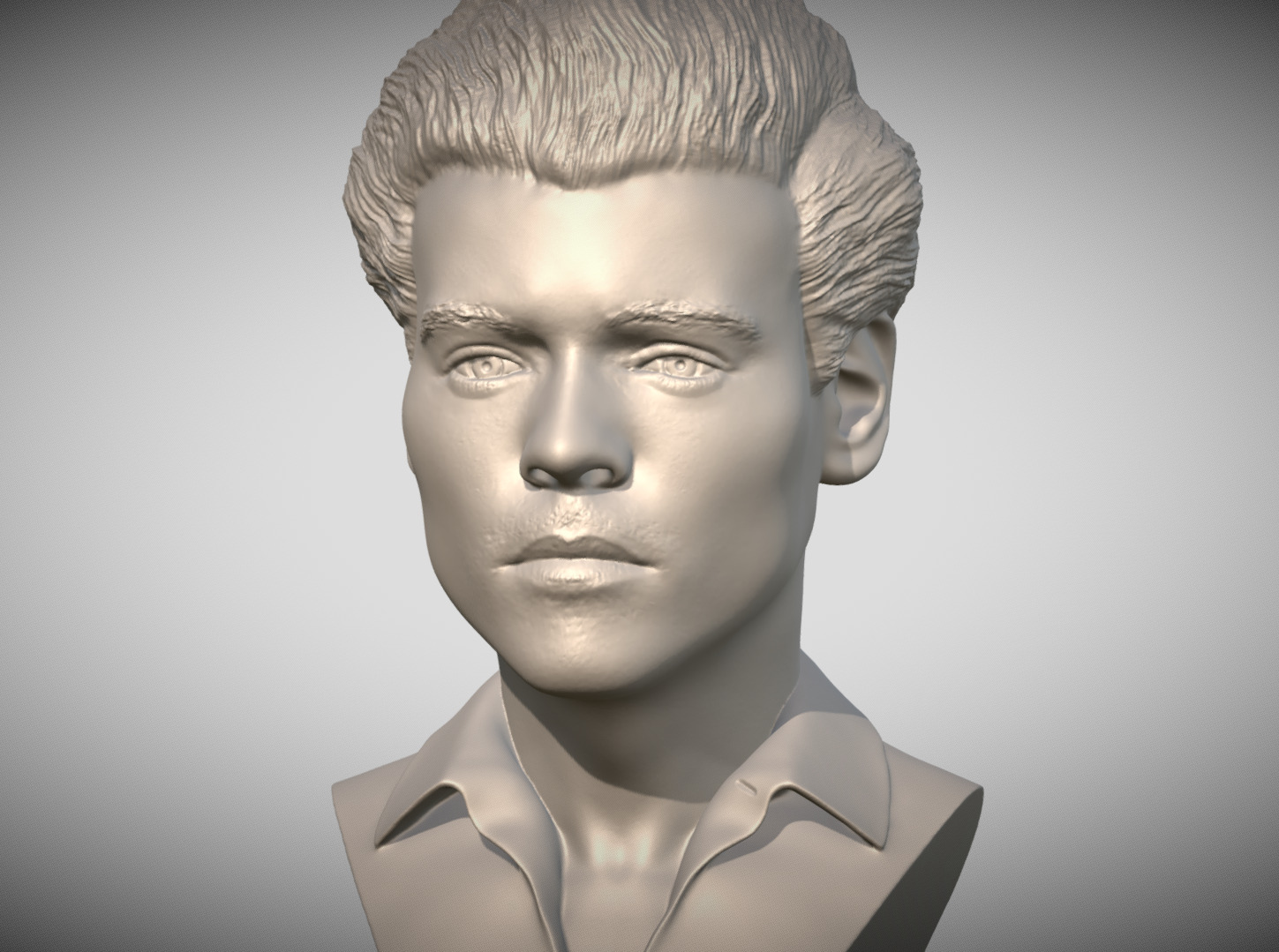 Harry Styles bust 3D printing ready stl obj formats 3D print model_2