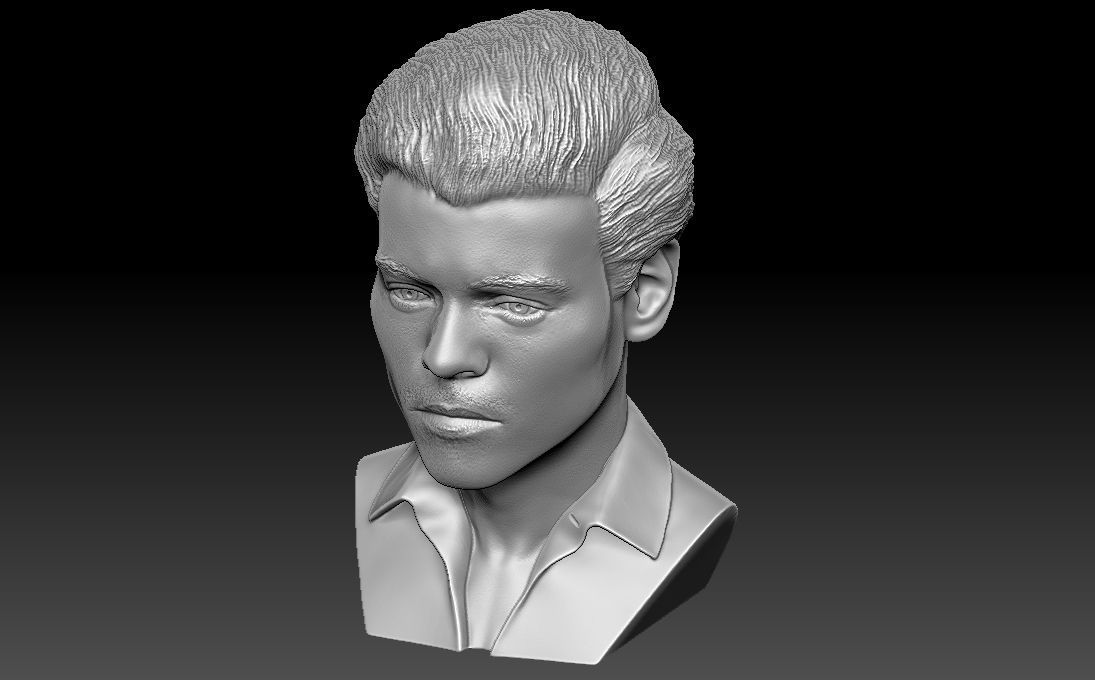 Harry Styles bust 3D printing ready stl obj formats 3D print model_21