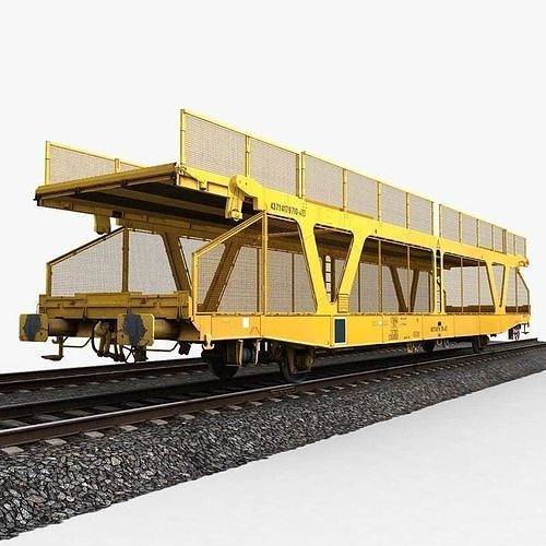 Car Transporter Wagon Low-poly 3D model