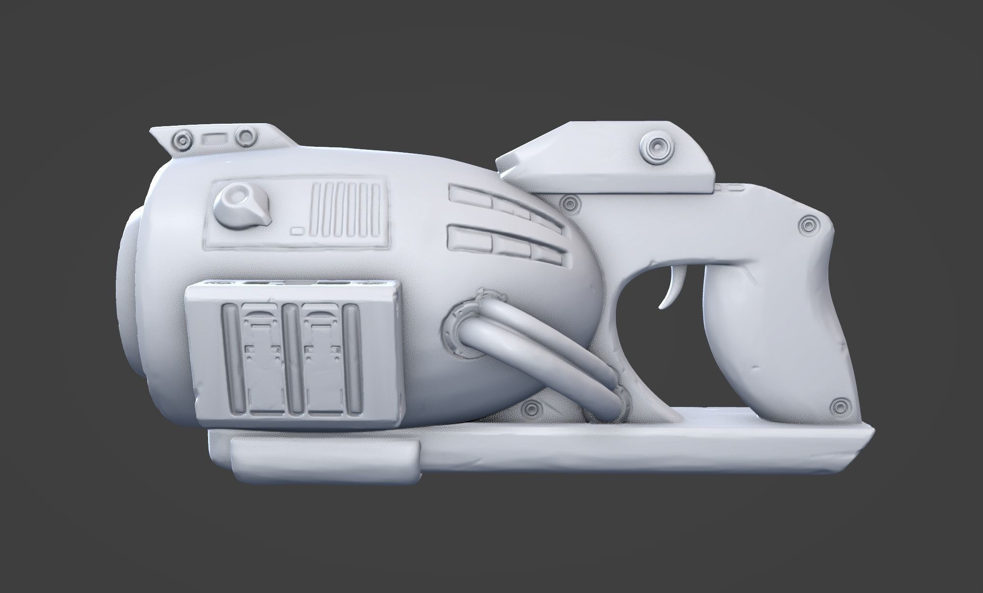 Stylized Blaster  3D print model_3
