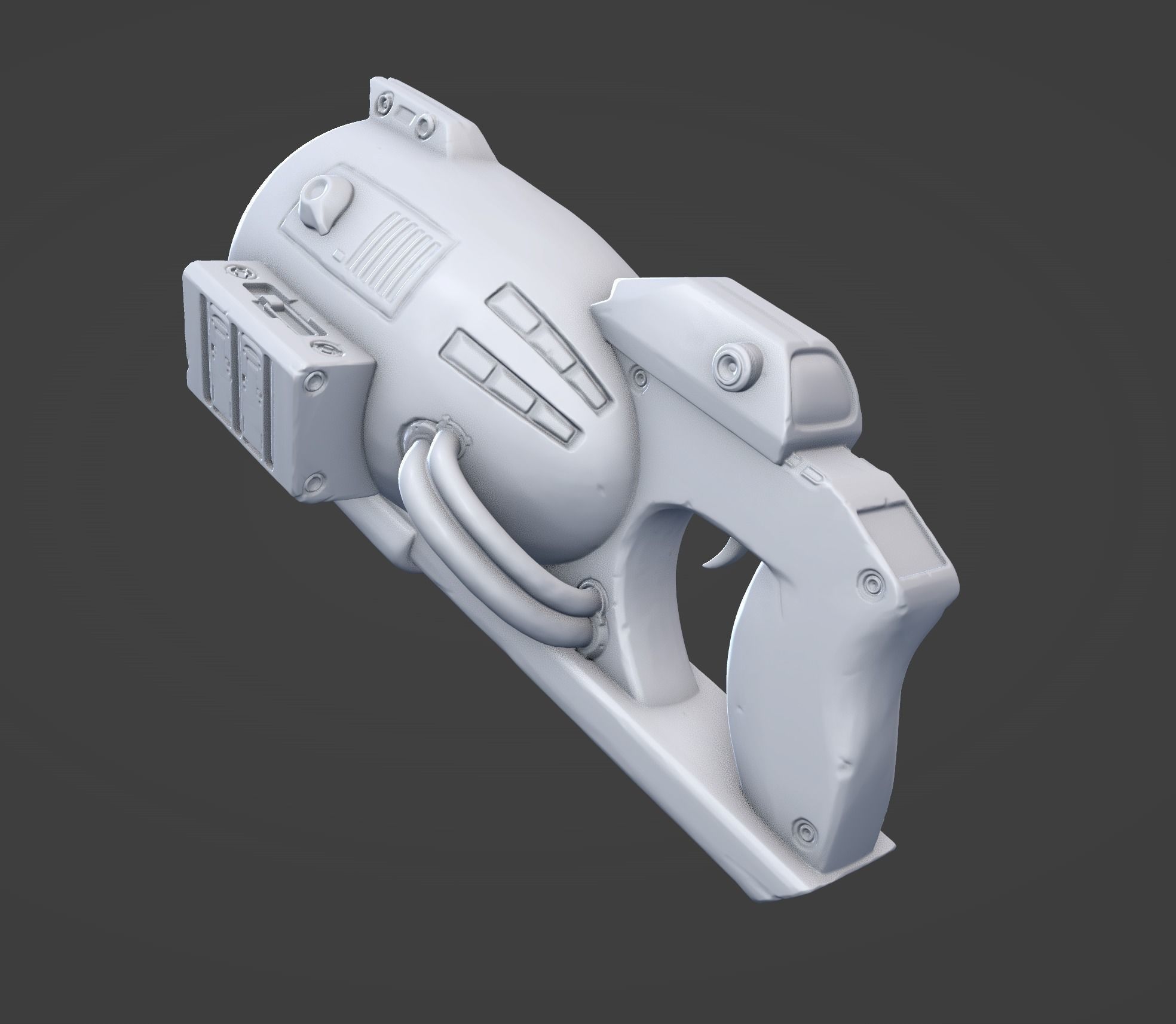 Stylized Blaster  3D print model_1