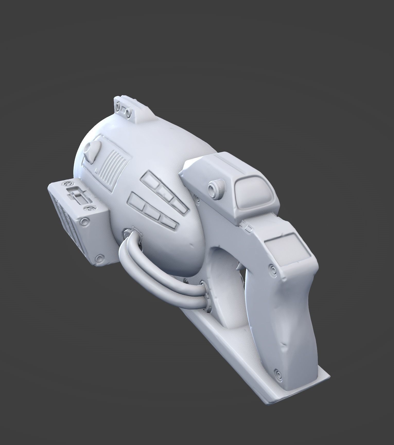Stylized Blaster  3D print model_5