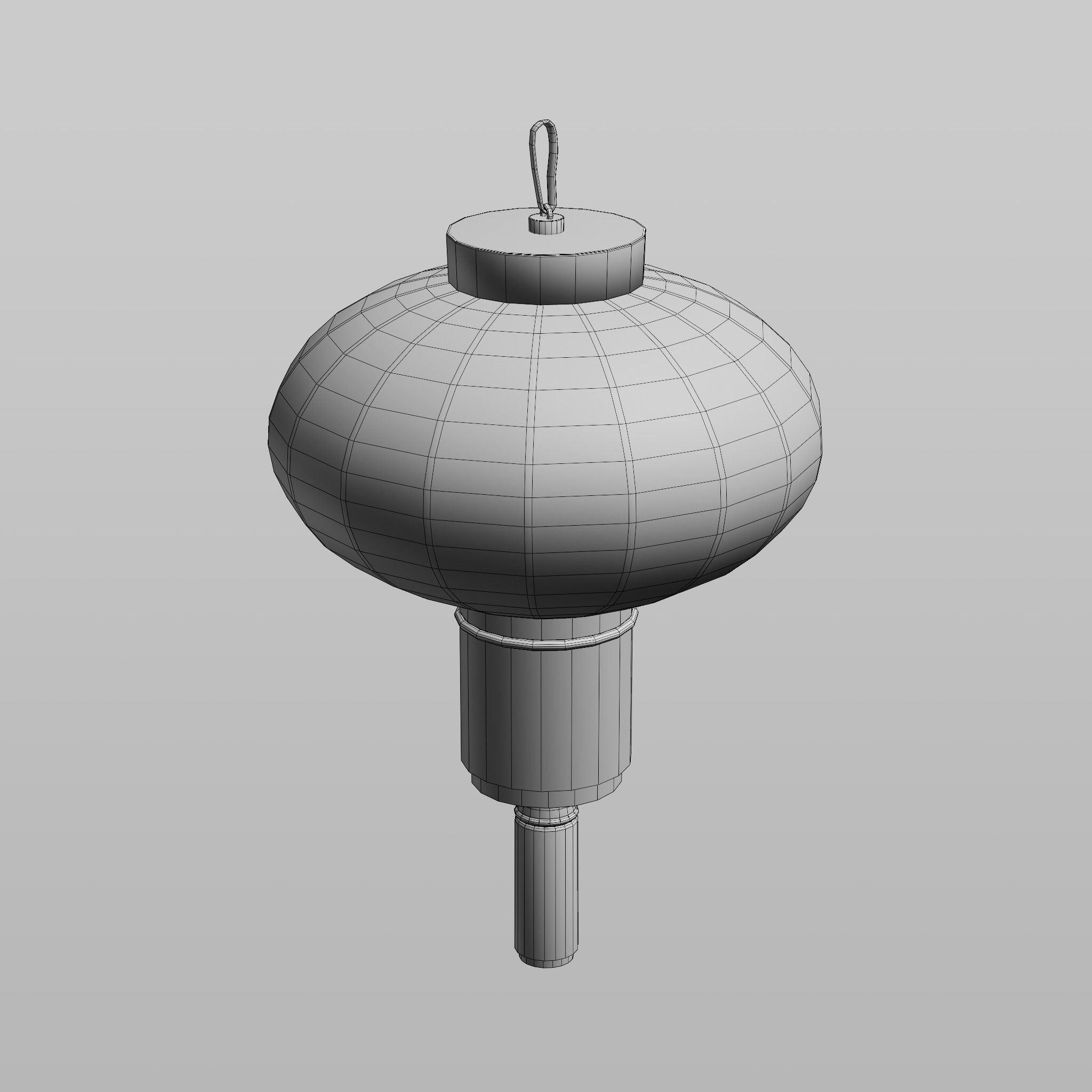 Chinese Lantern Low-poly 3D model_9