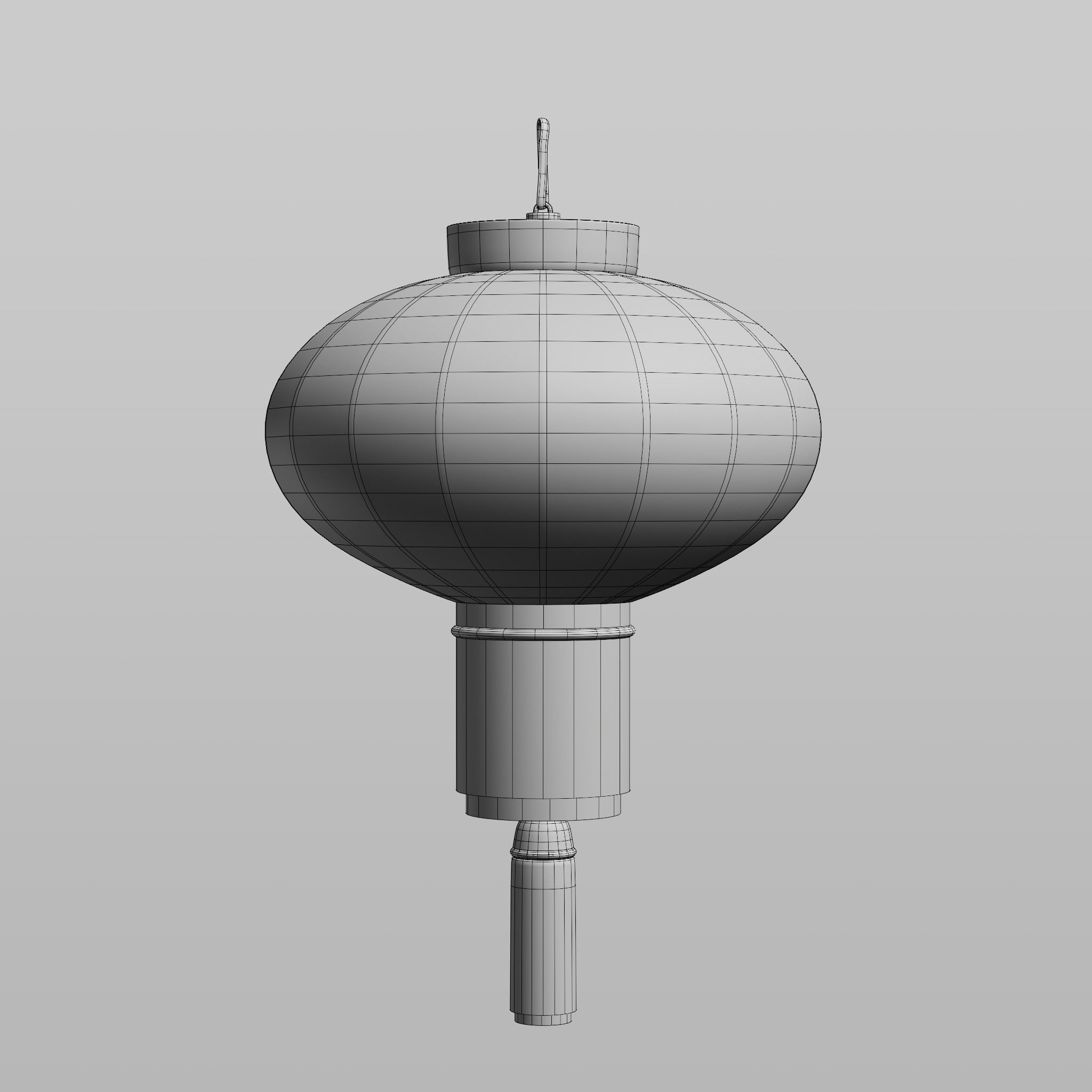 Chinese Lantern Low-poly 3D model_7