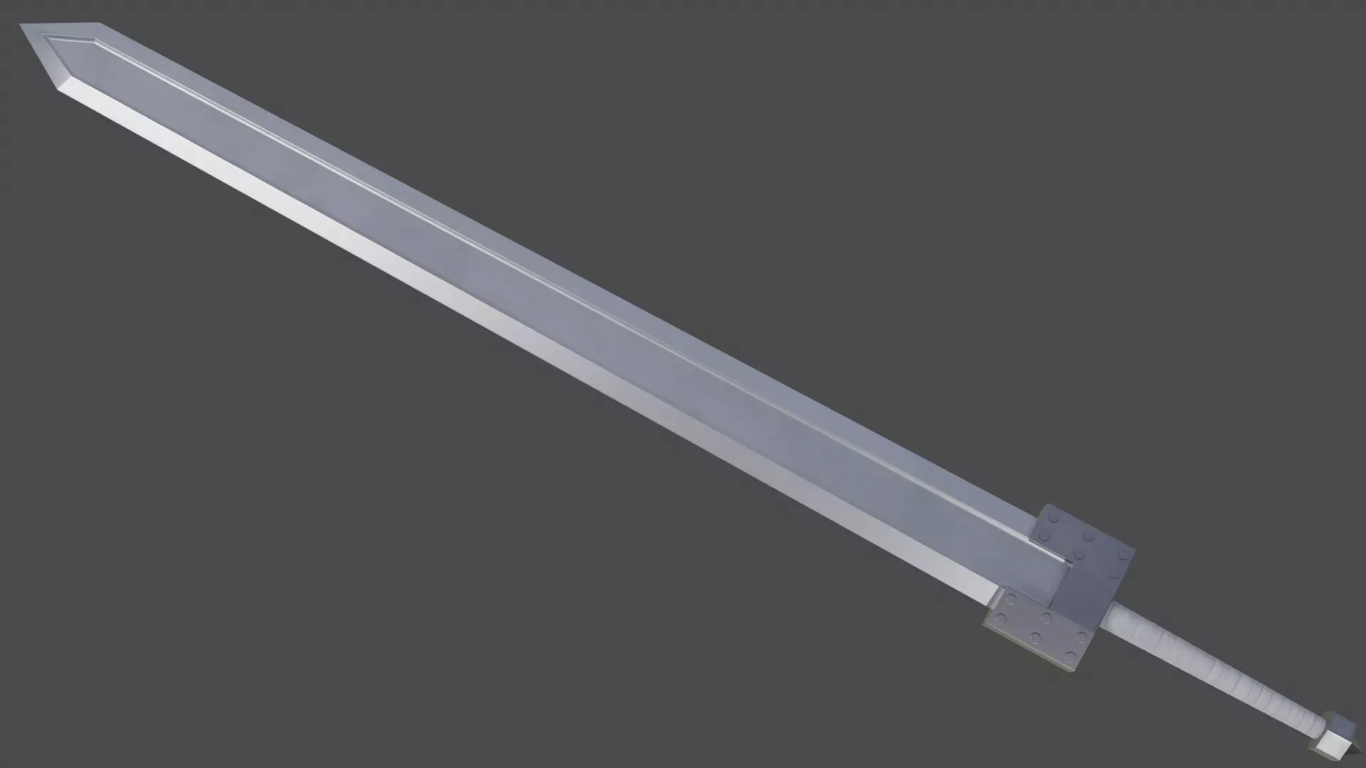 Guts sword from Berserk Low-poly 3D model_0