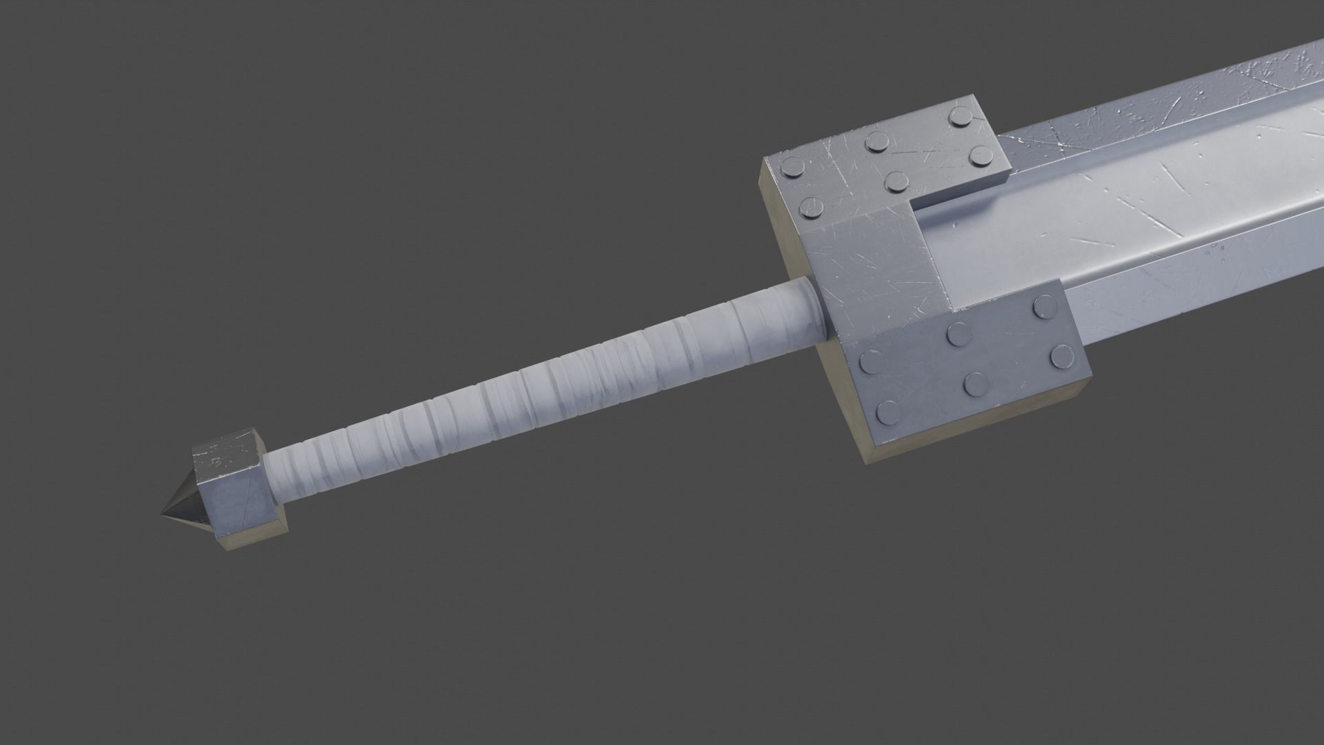 Guts sword from Berserk Low-poly 3D model_2