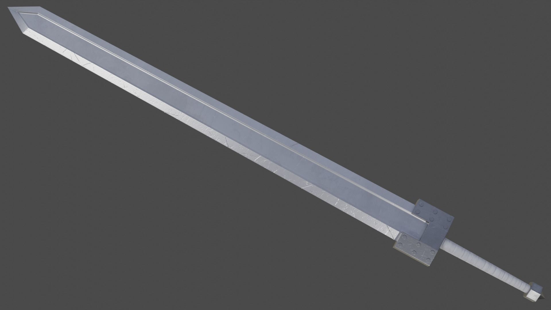Guts sword from Berserk Low-poly 3D model_1